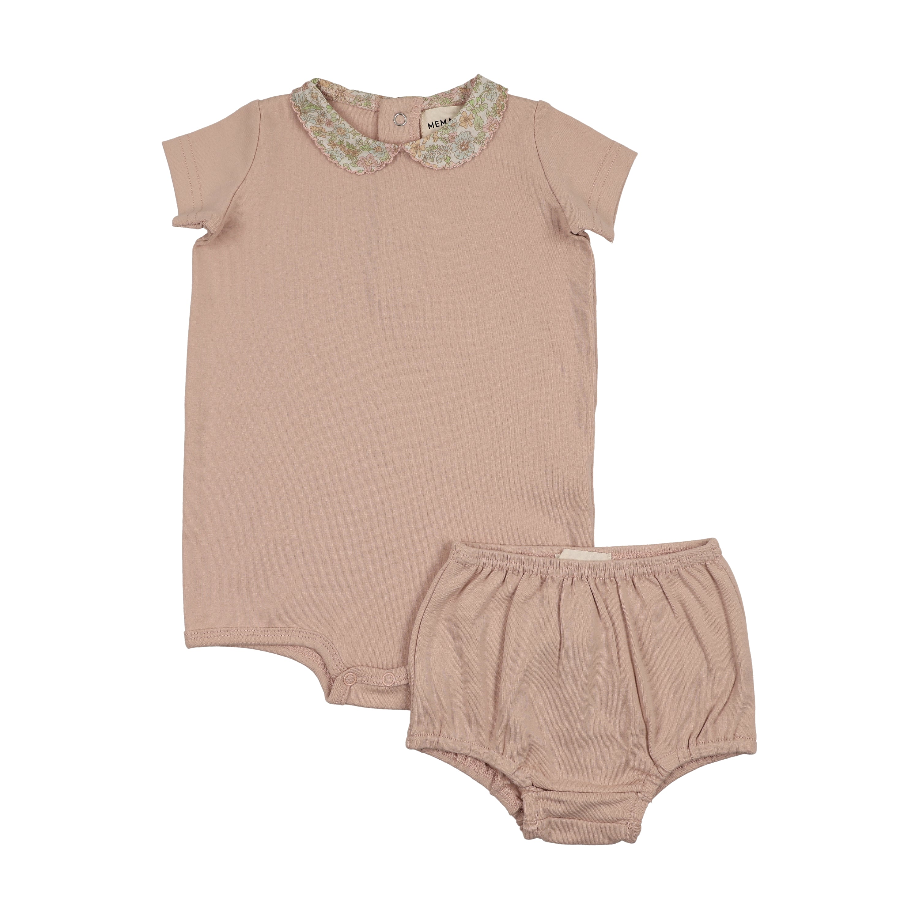 Mema Knits Onesie + Bloomer Set - Pink