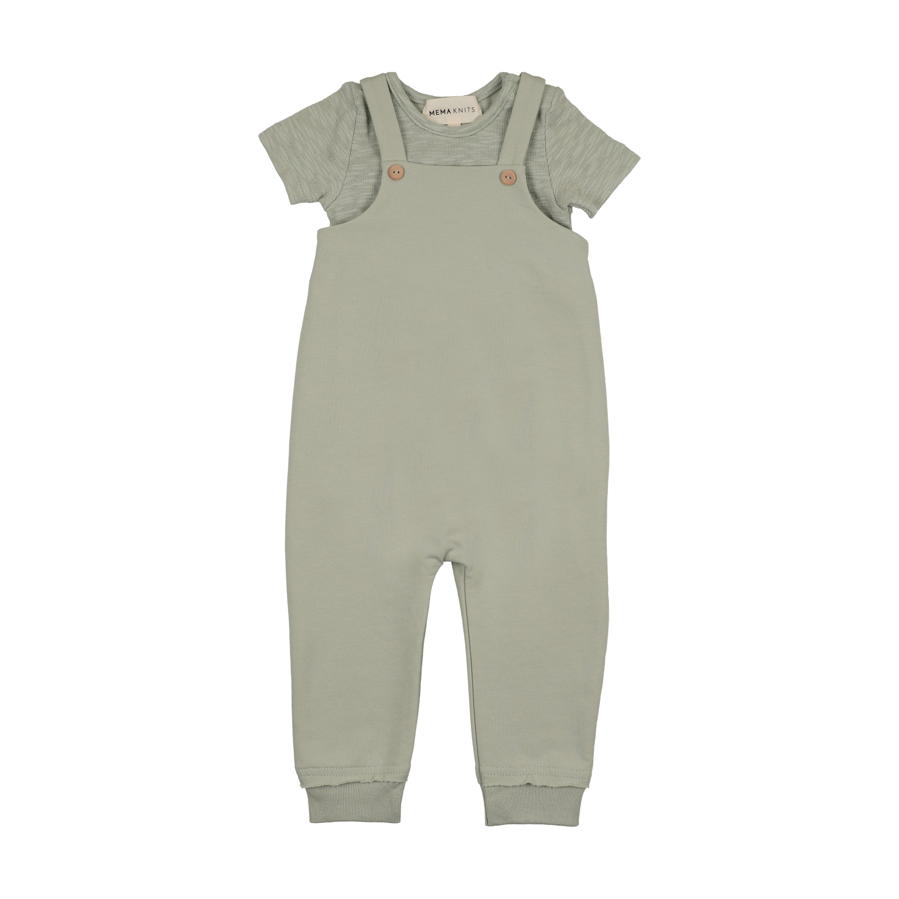 Mema Knits Romper + Onesie Set - Mint