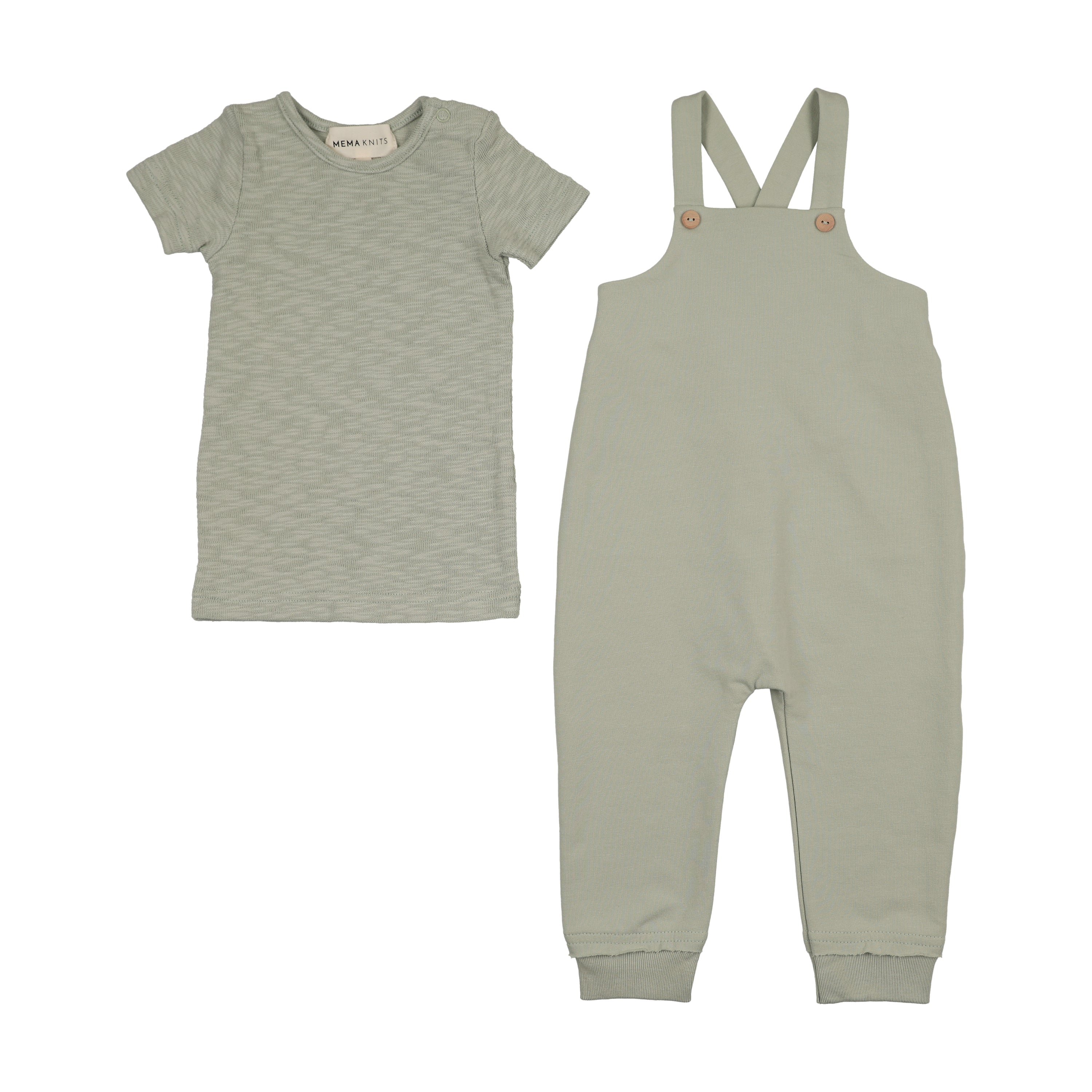 Mema Knits Romper + Onesie Set - Mint - Image 2