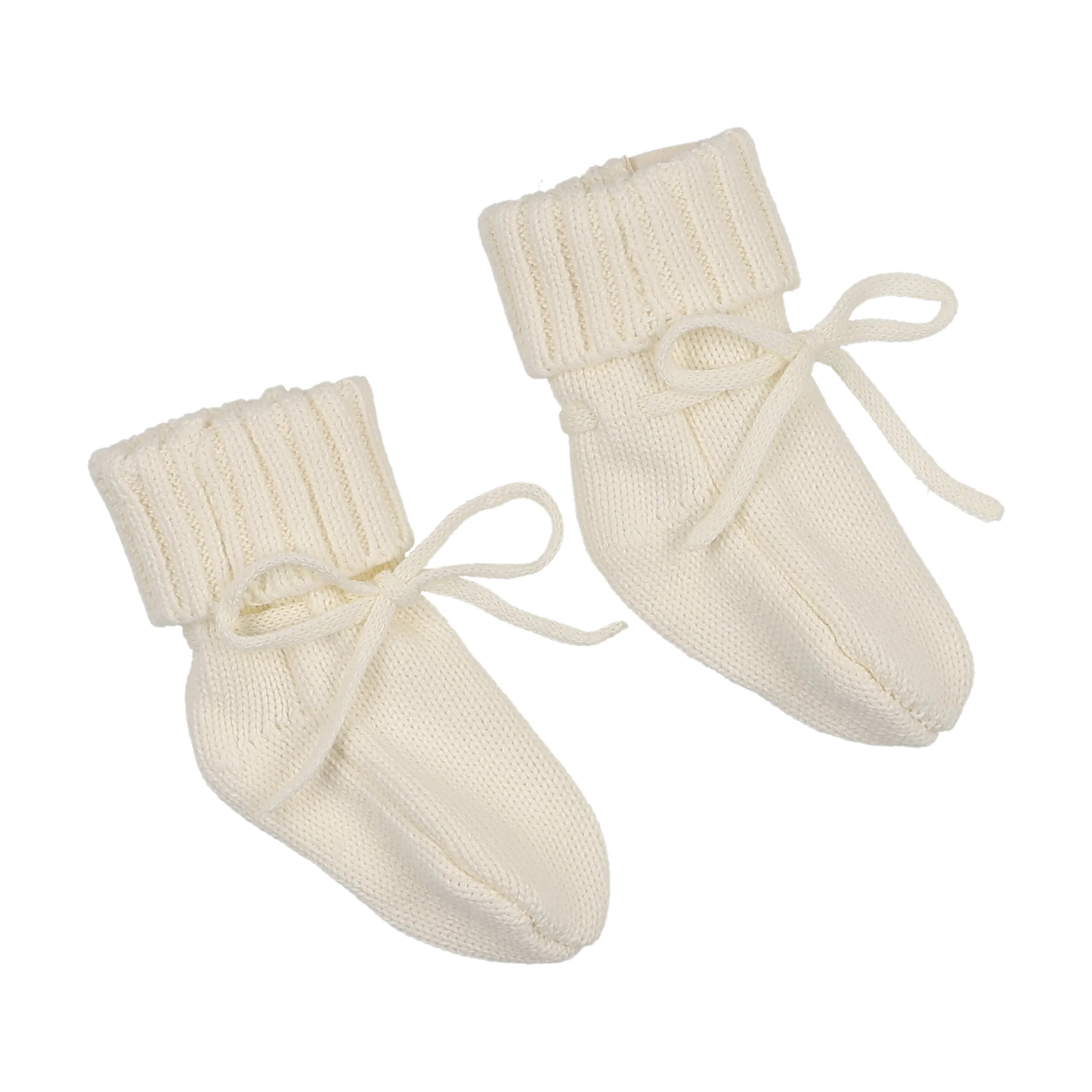 Mema Knits Knit Booties - Ivory