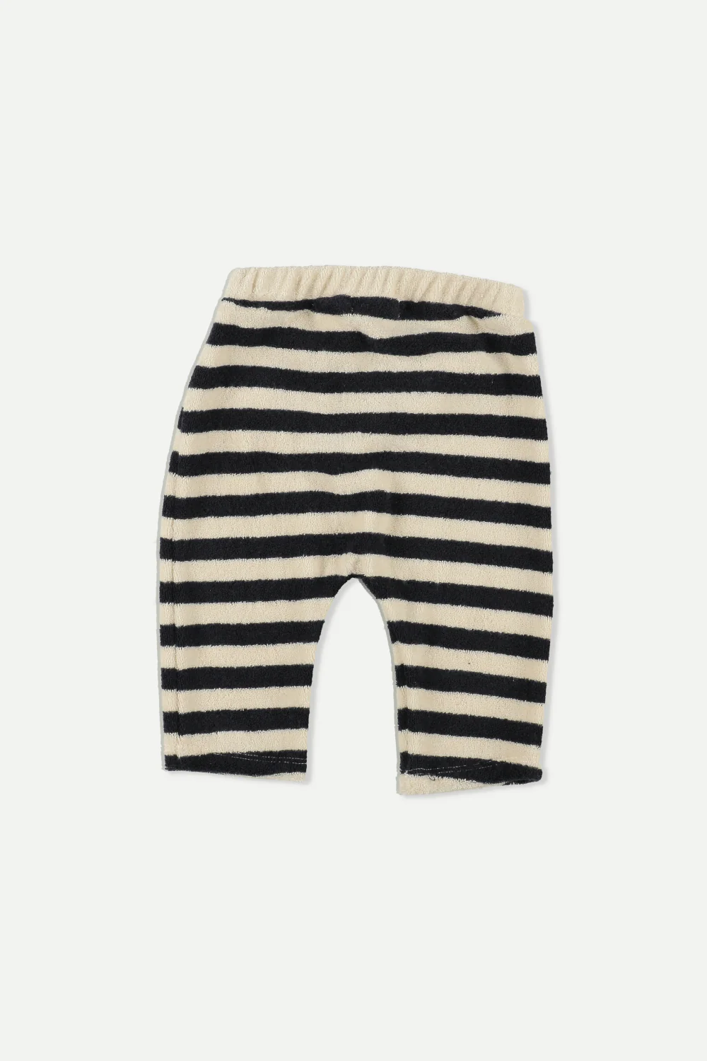 My Little Cozmo Navy Organic Toweling Stripes Bermuda Shorts - Image 2