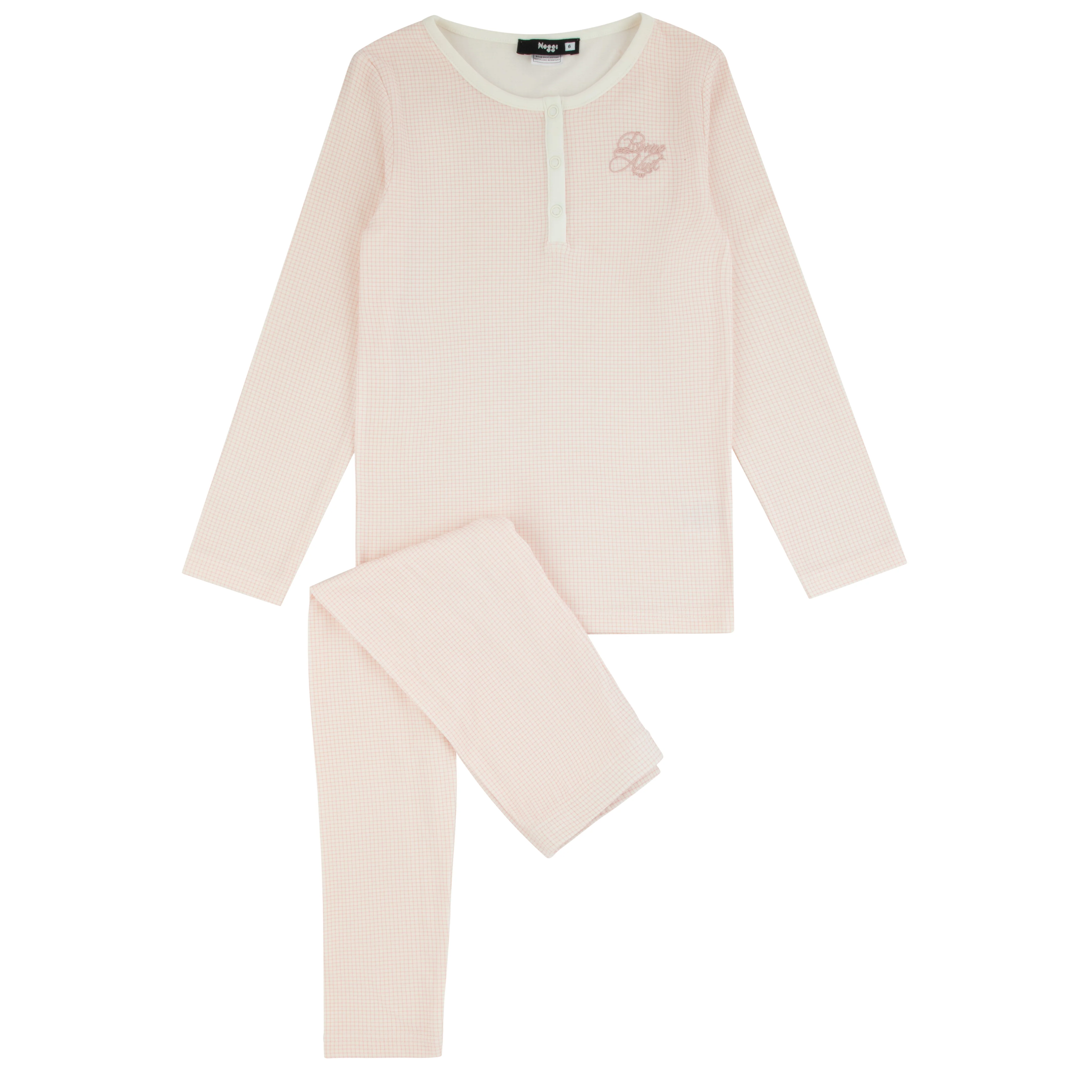 Noggi Pink Print Gingham Loungewear Set