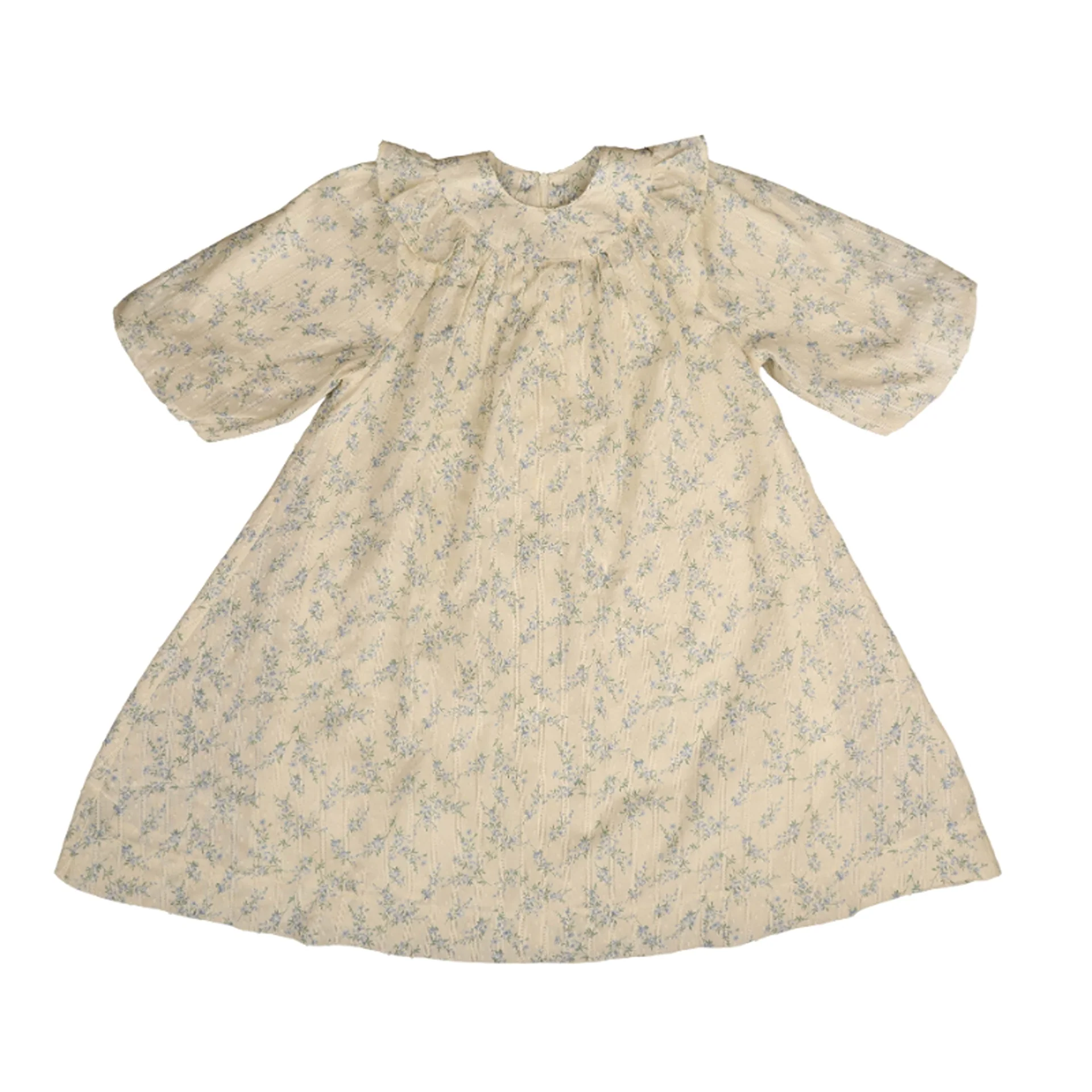 Noma Blue Stripe Eyelet Print Dress - Image 2