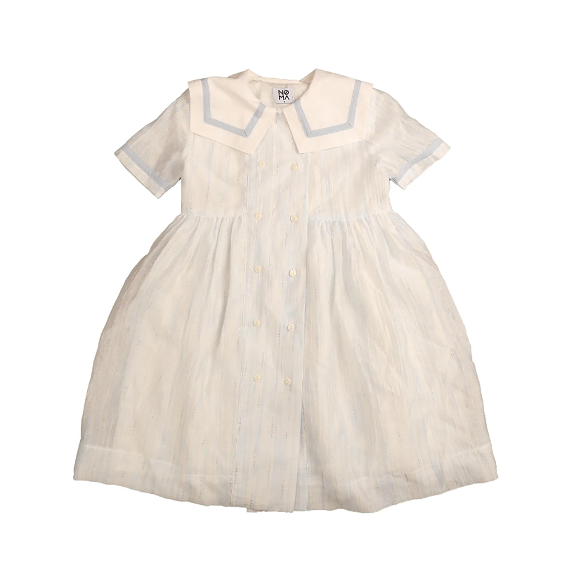 Noma Blue Striped Dress With Sailor Collar NDR408 - Image 2
