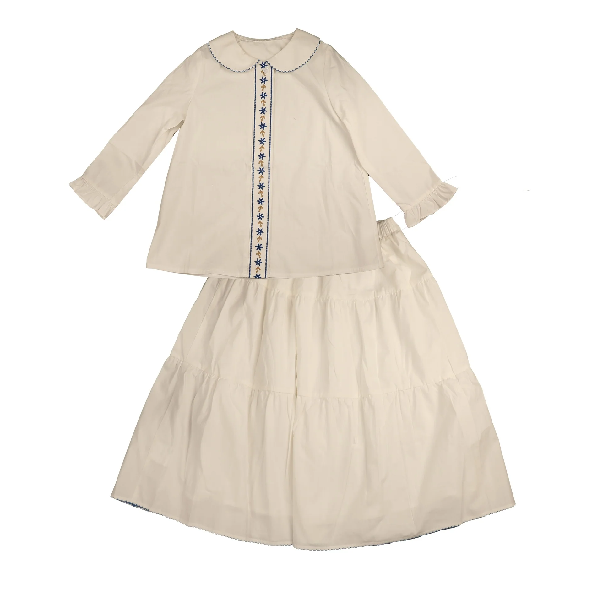 Noma Blue Teen Set With Special Stitch Trims And Embroidered Placket (NSE981BL)