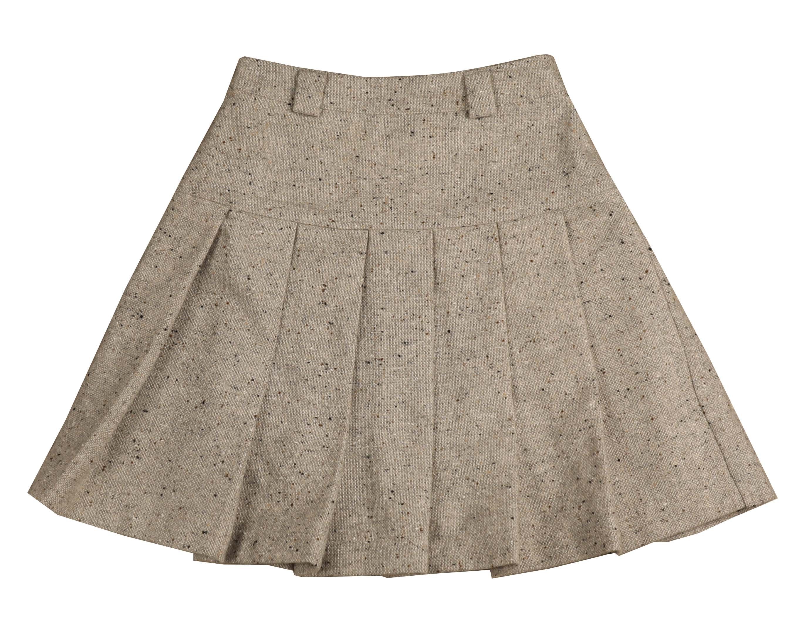Noma Grey Tweed Pleated Skirt (NSK741) - Image 4