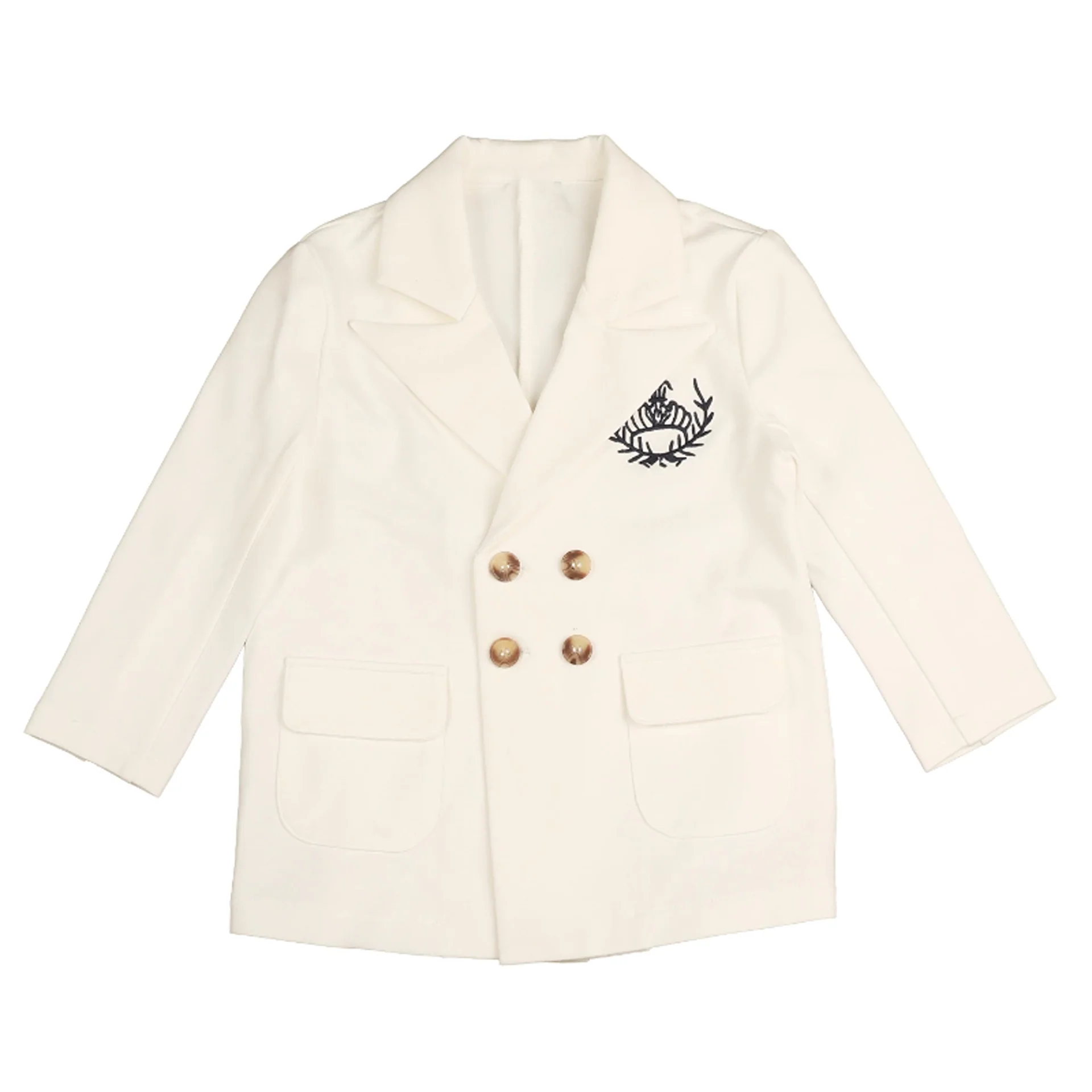 Noma Ivory Double Breasted Jersey Blazer