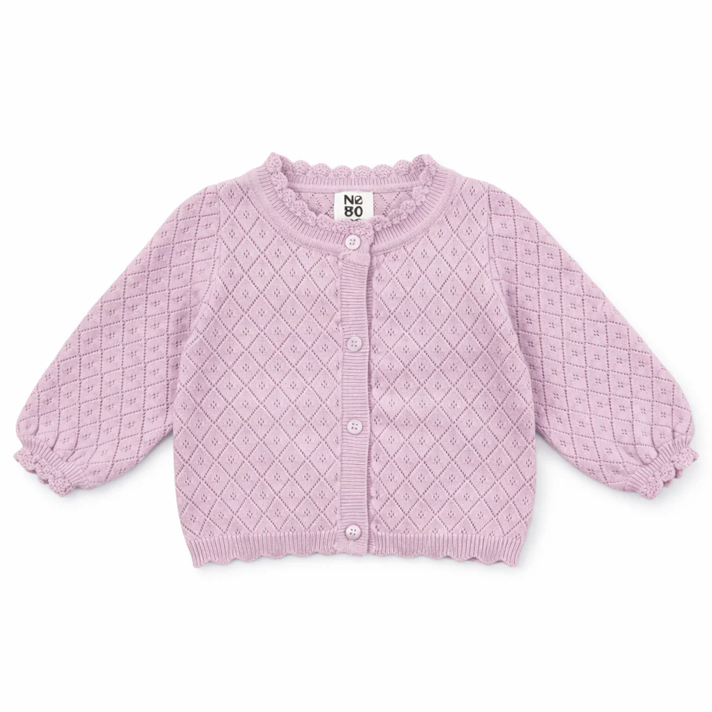 Noma Lavender Pointelle Cardigan