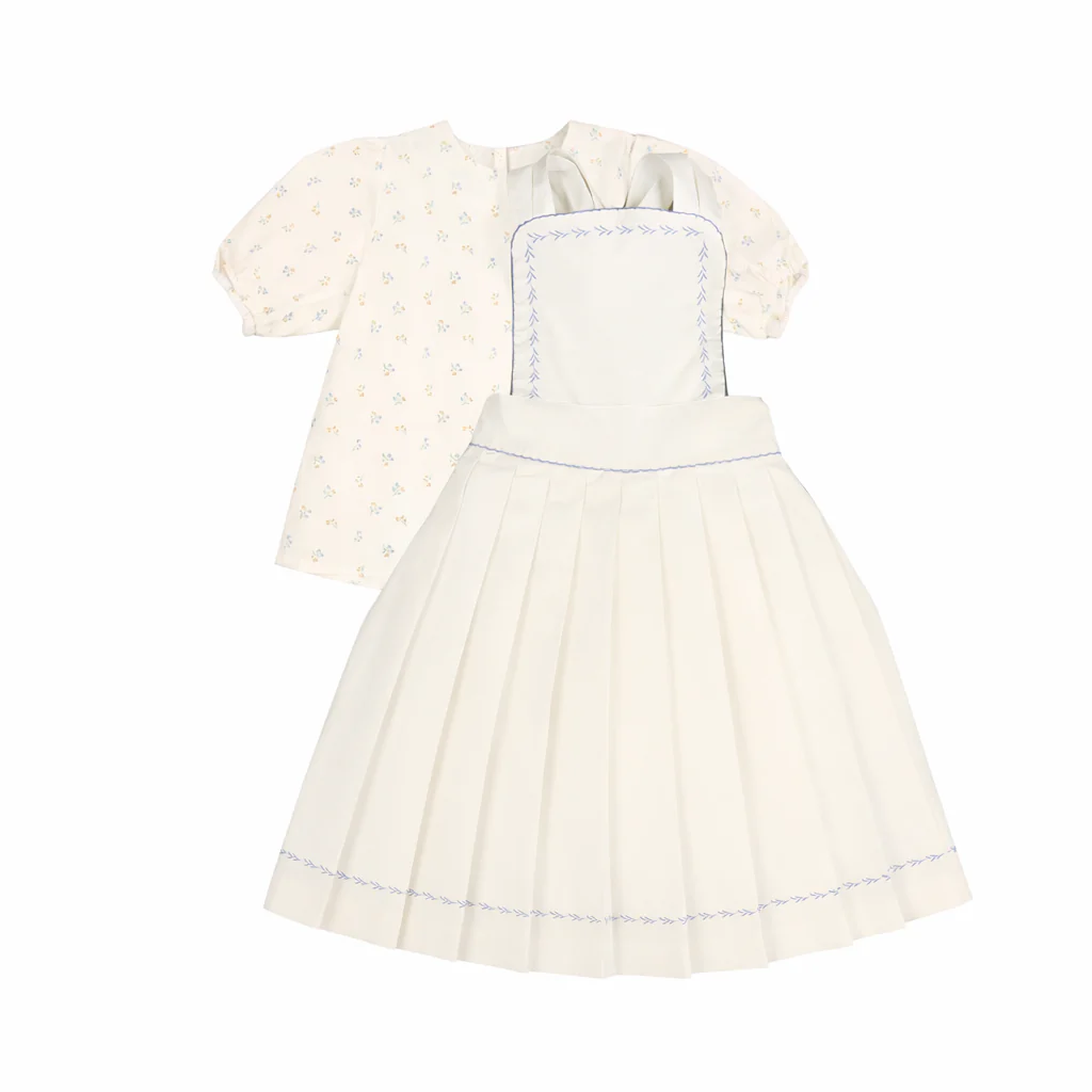 Noma White Vine Embroiderryapron Set