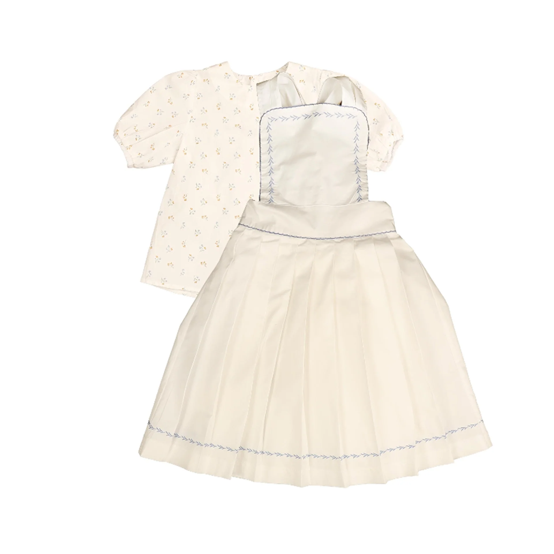 Noma White Vine Embroiderryapron Set - Image 2