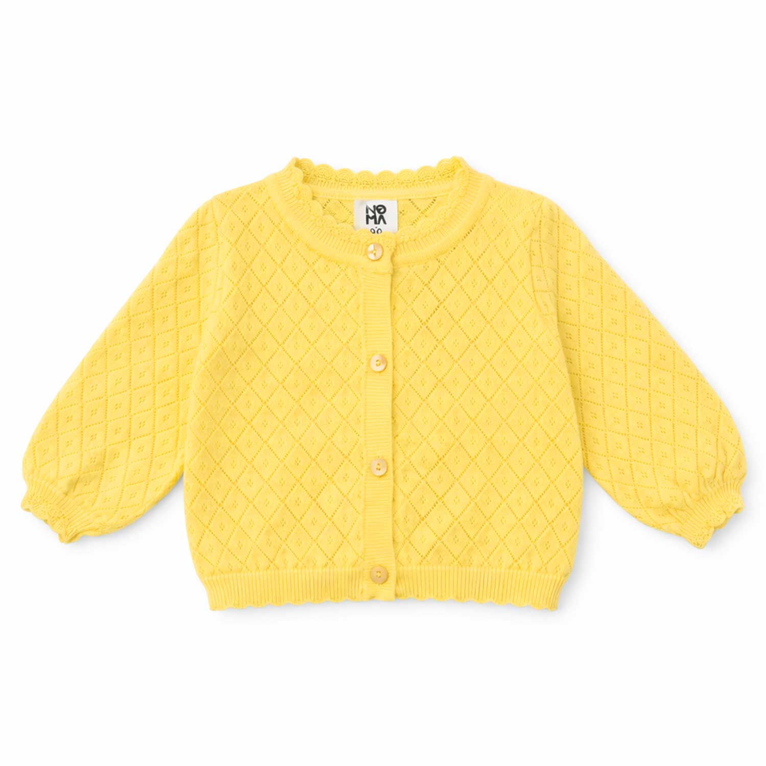 Noma Yellow Pointelle Cardigan