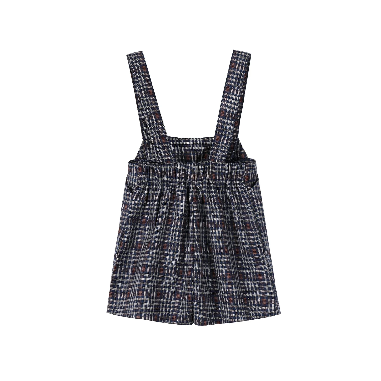Nou Nelle Boys Plaid Overalls - Image 2