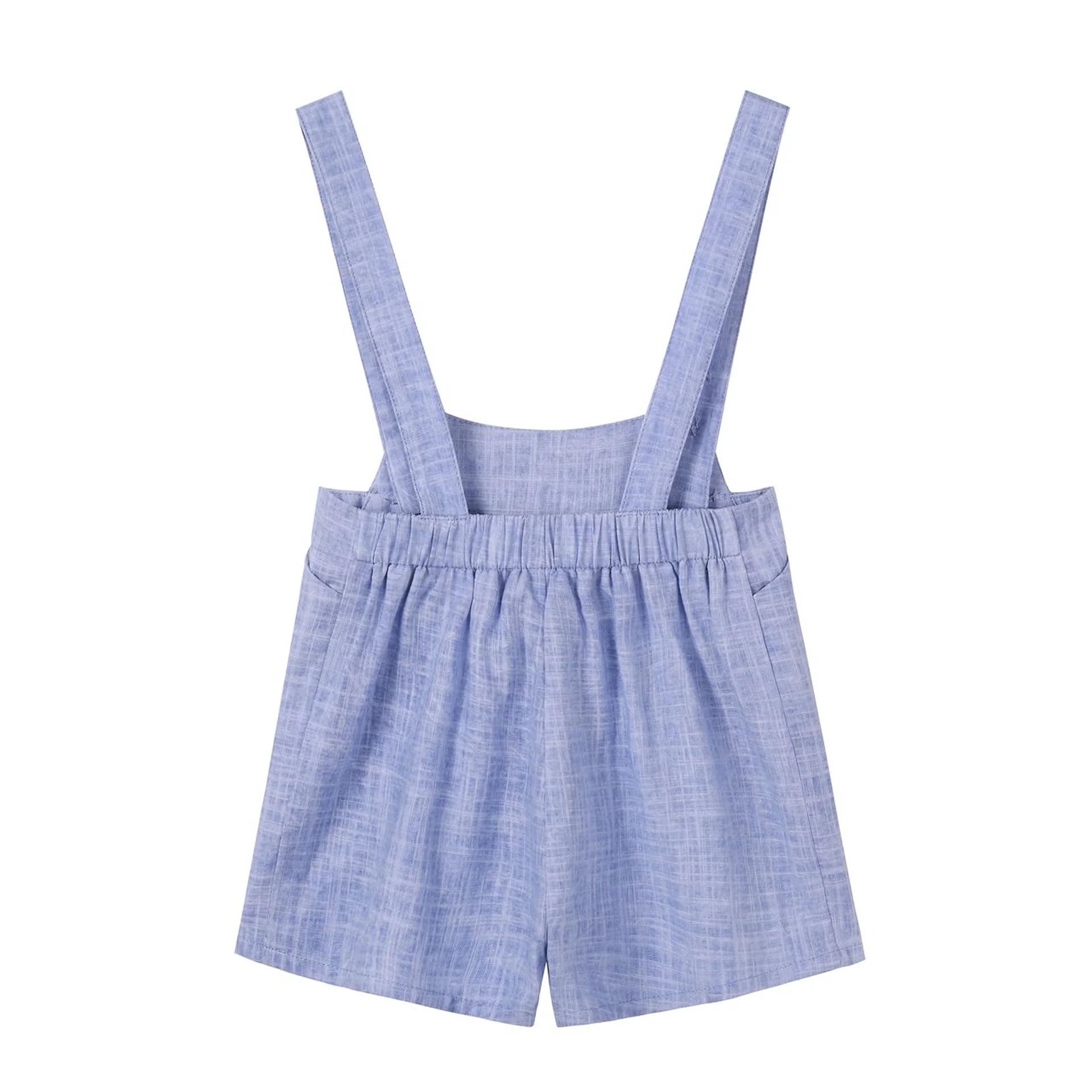 Nounelle Blue Linen Overalls - Image 2