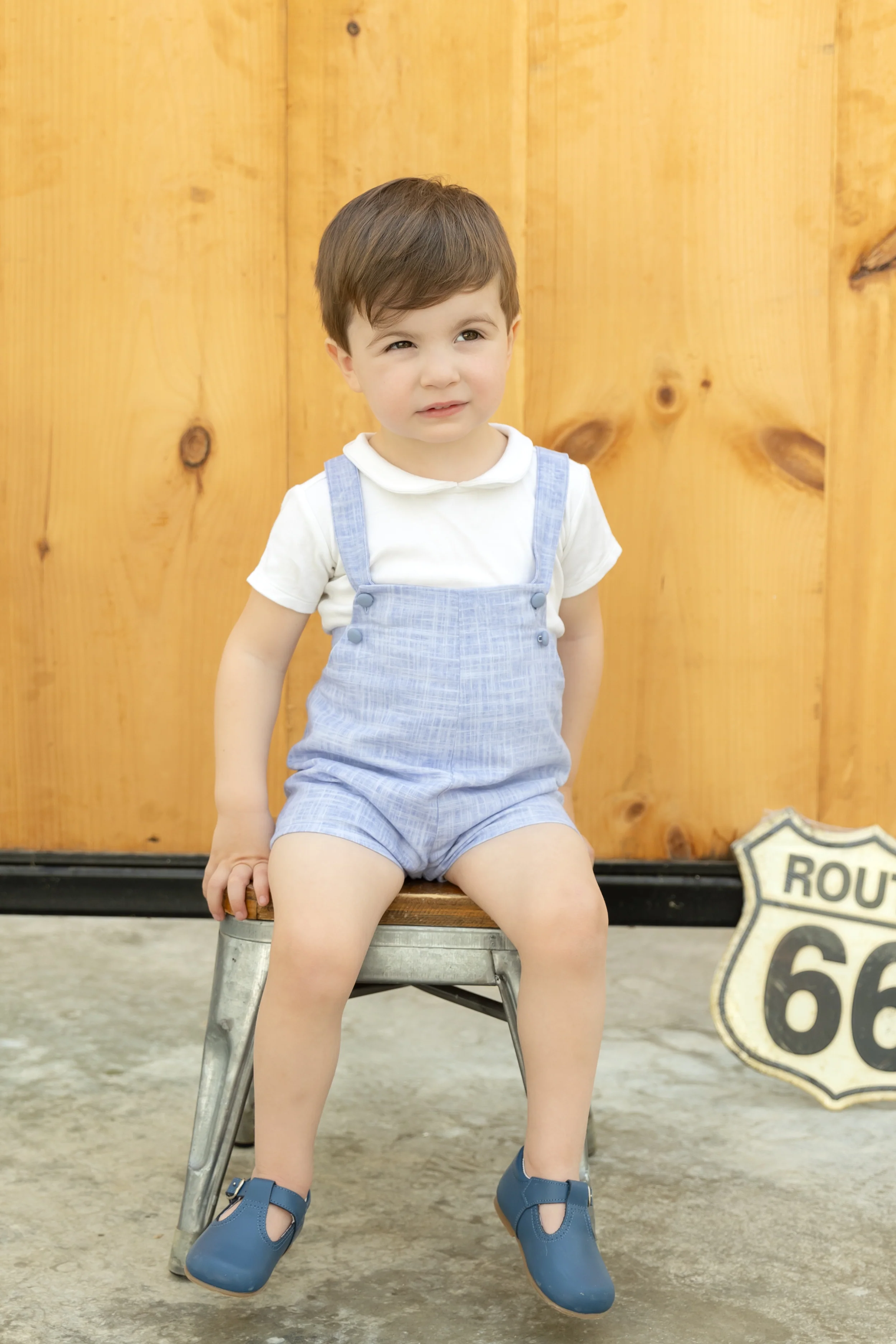 Nounelle Blue Linen Overalls - Image 4
