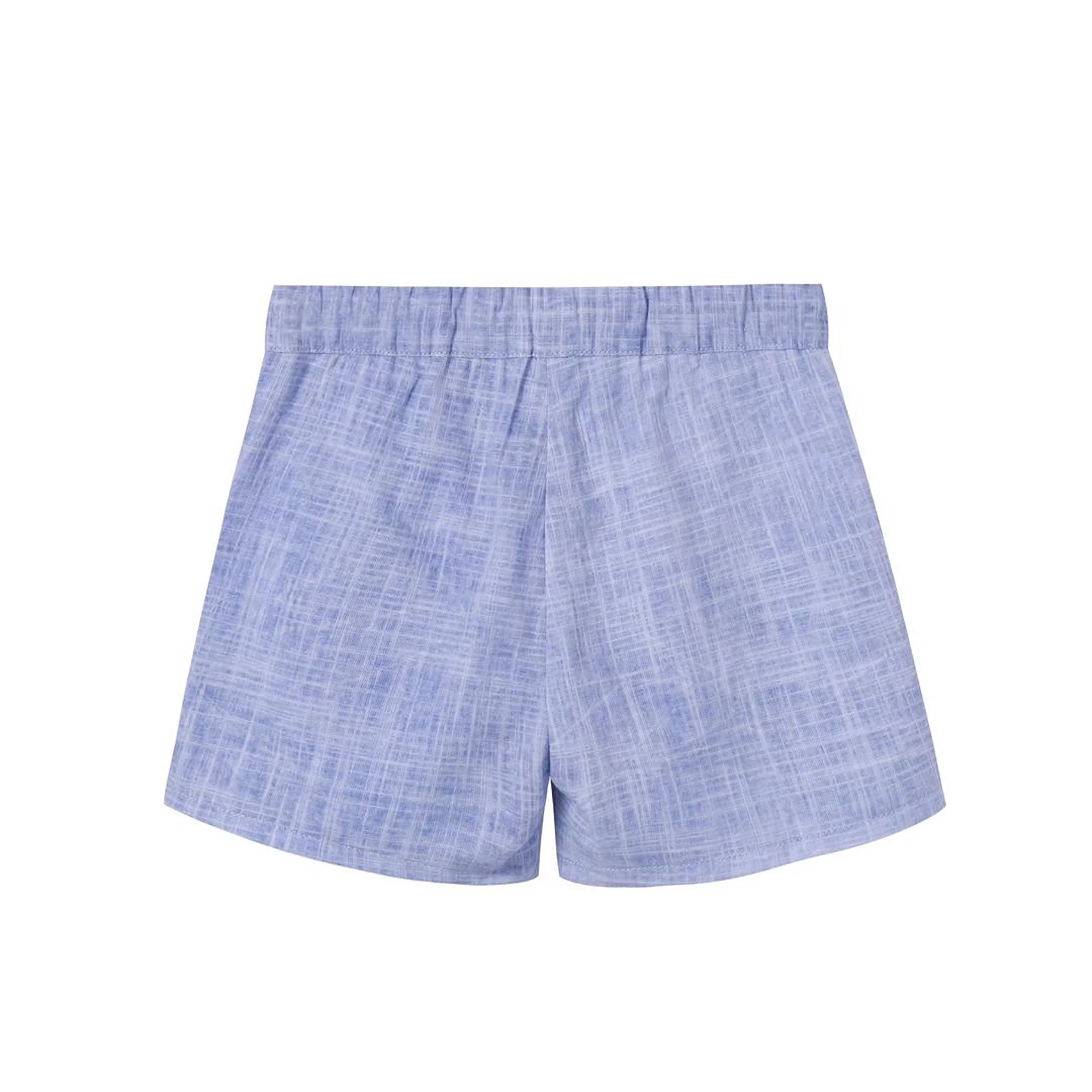 Nounelle Blue Linen Piped Shorts - Image 2