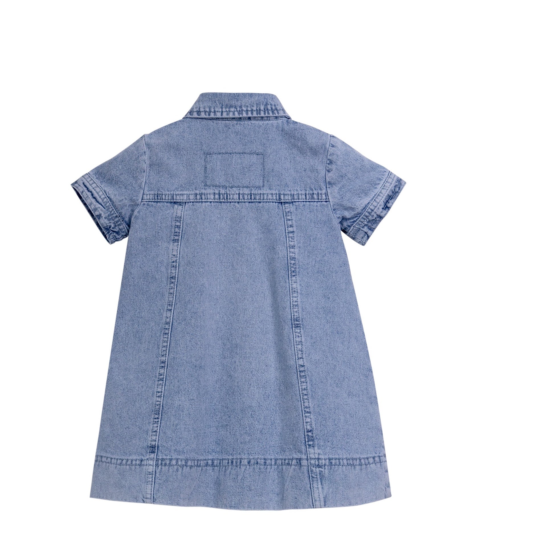 Nounelle Denim Shirt Dress- Short Sleeves - Image 2