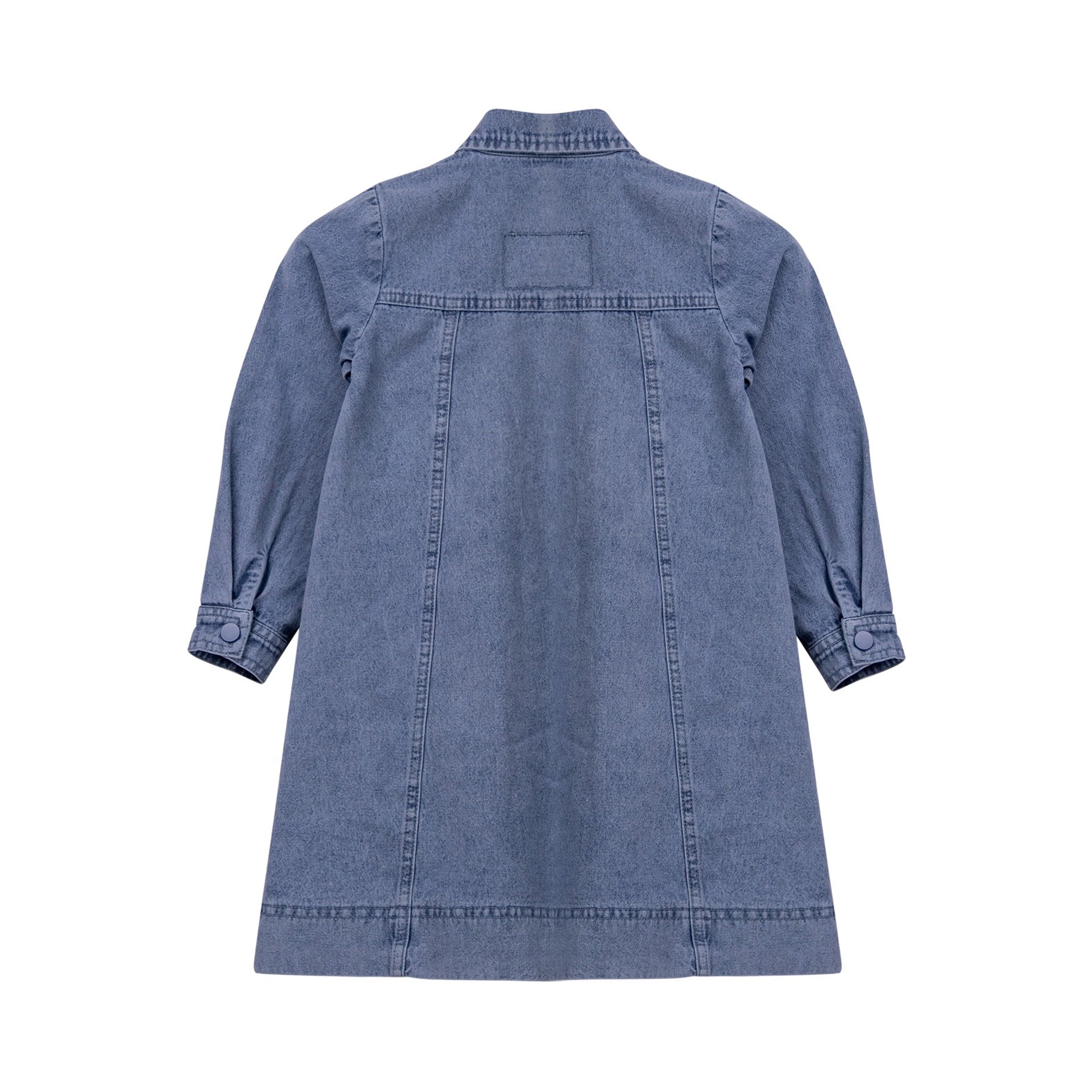 Nounelle Denim Shirt Dress 3/4 Sleeve - Image 2