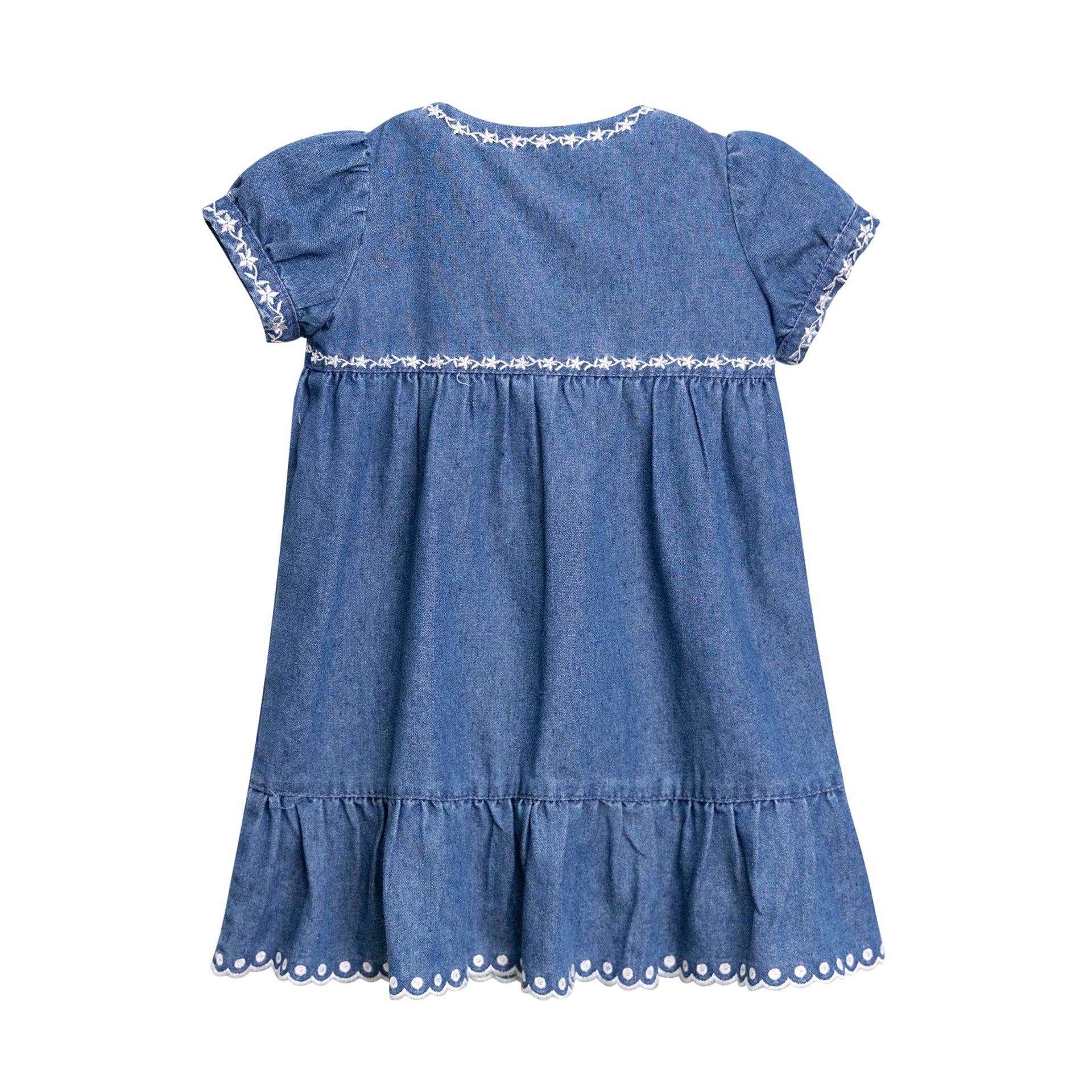 Nounelle Denim Trimmed Dress- Short sleeves - Image 2