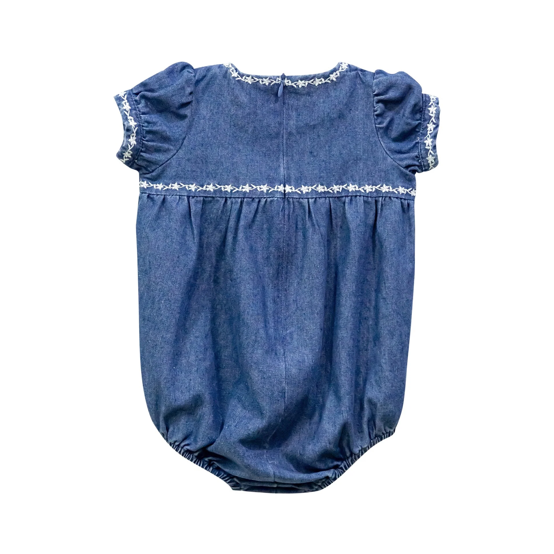 Nounelle Denim Trimmed Romper - Image 2