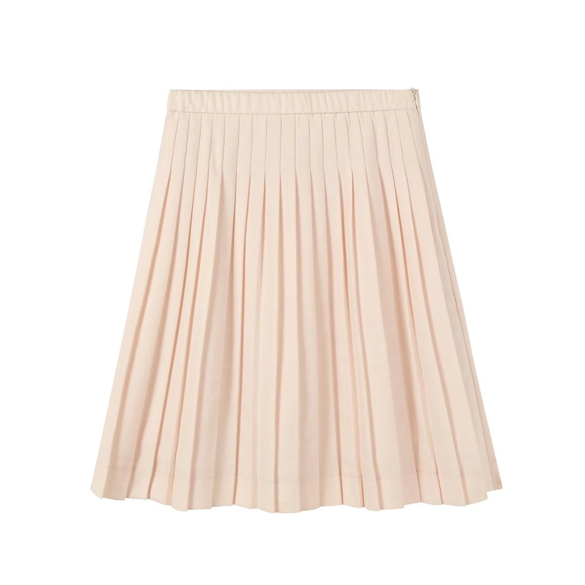 Nounelle Pleated Peach Skirt - Image 2