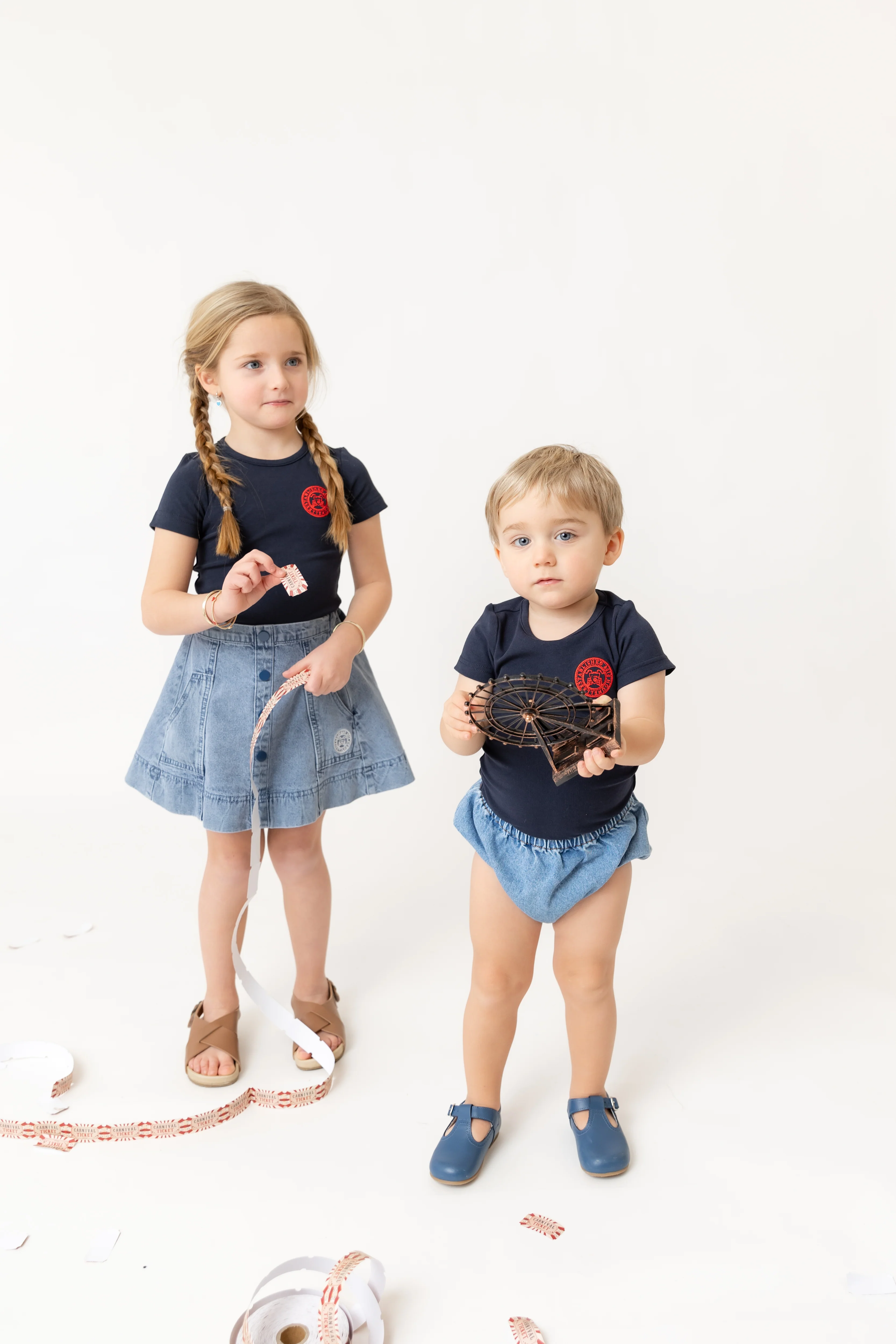 Nounelle Stamp Tee Navy - Short Sleeves - Image 3
