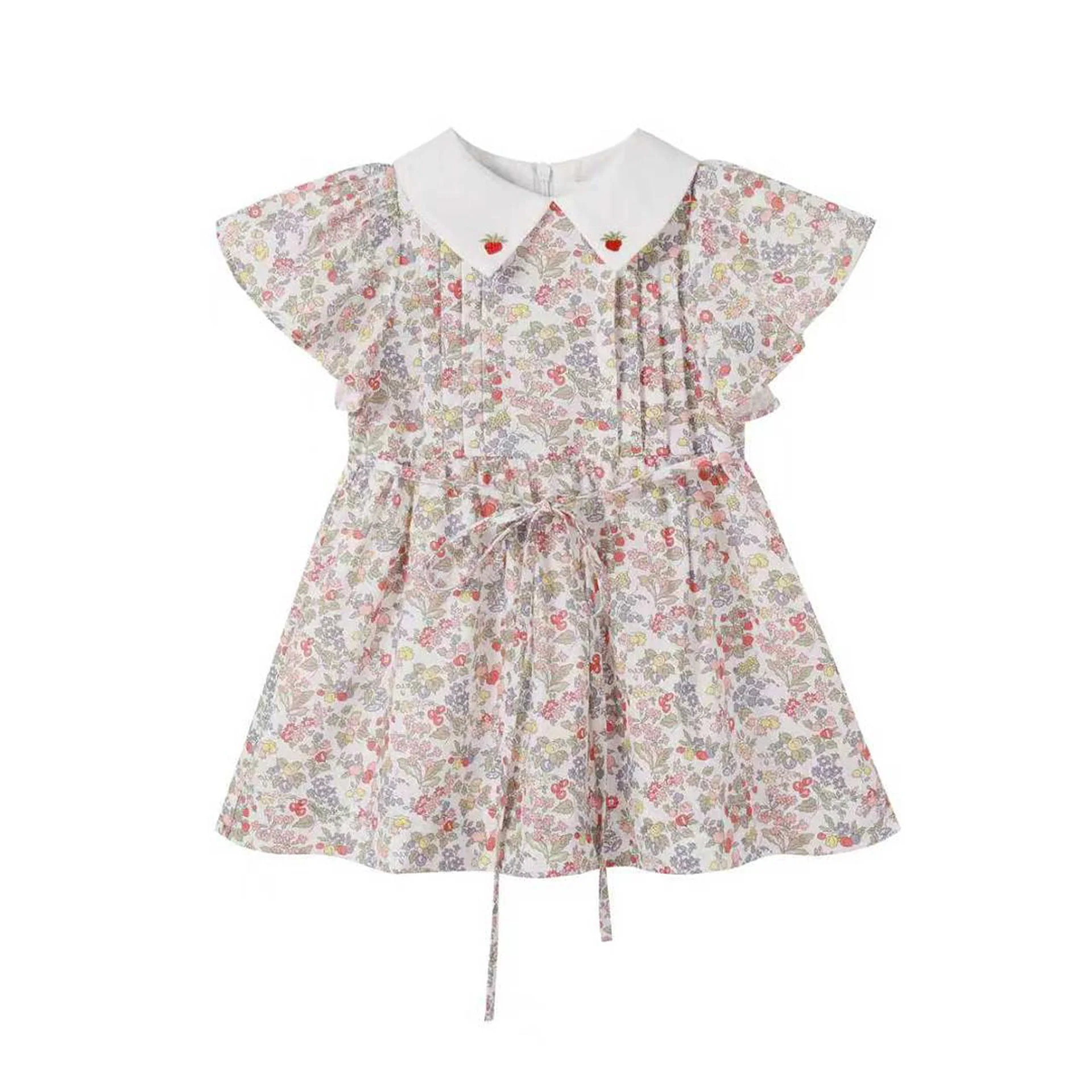 Nounelle Strawberry Embroidered Dress