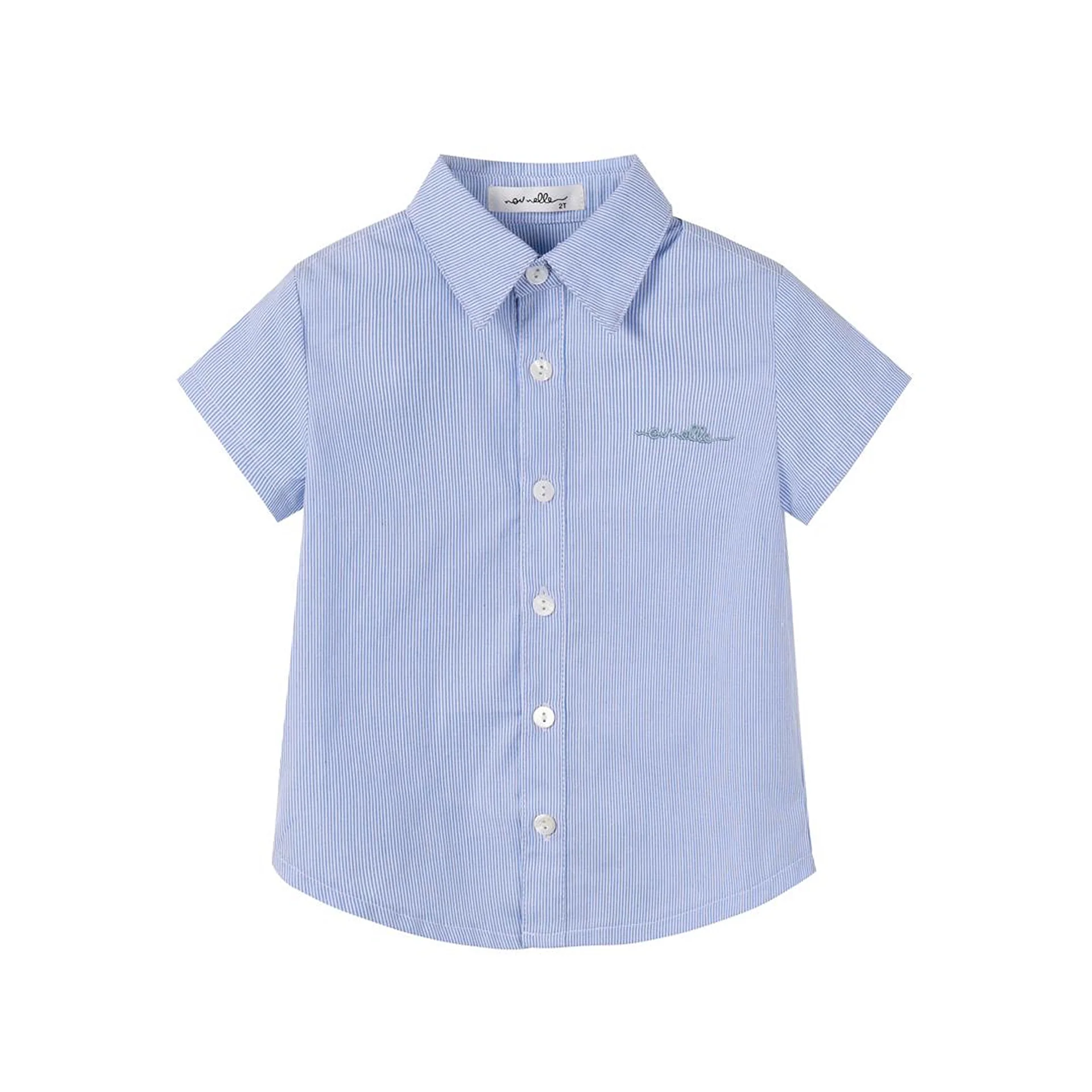 Nounelle Striped Boy Shirt Light Blue