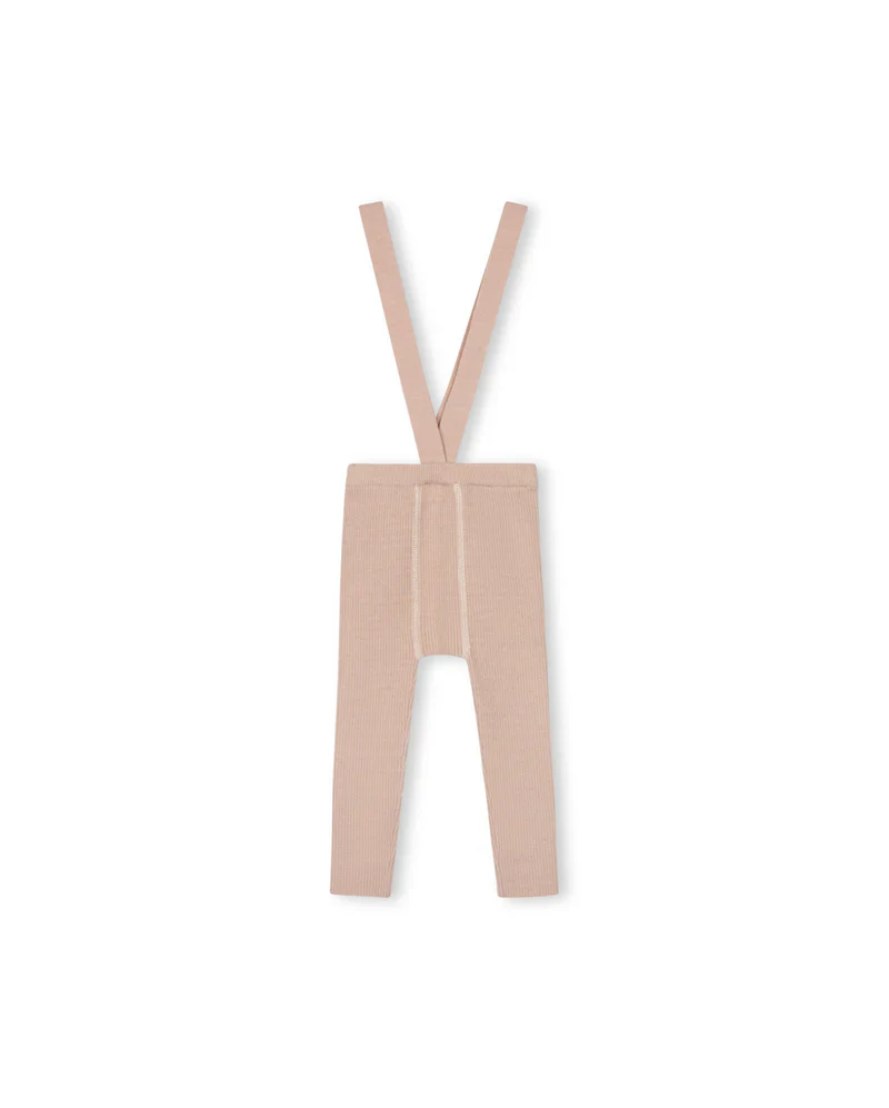 One Child Pink Suspender Footless Leggings