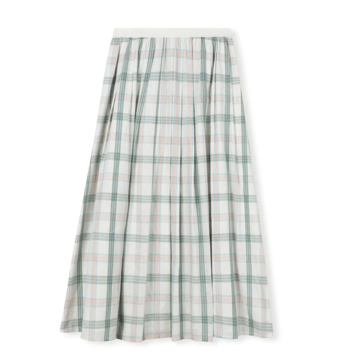 One Child Plaid Mira Plaid Pleated Flair Midi Skirt