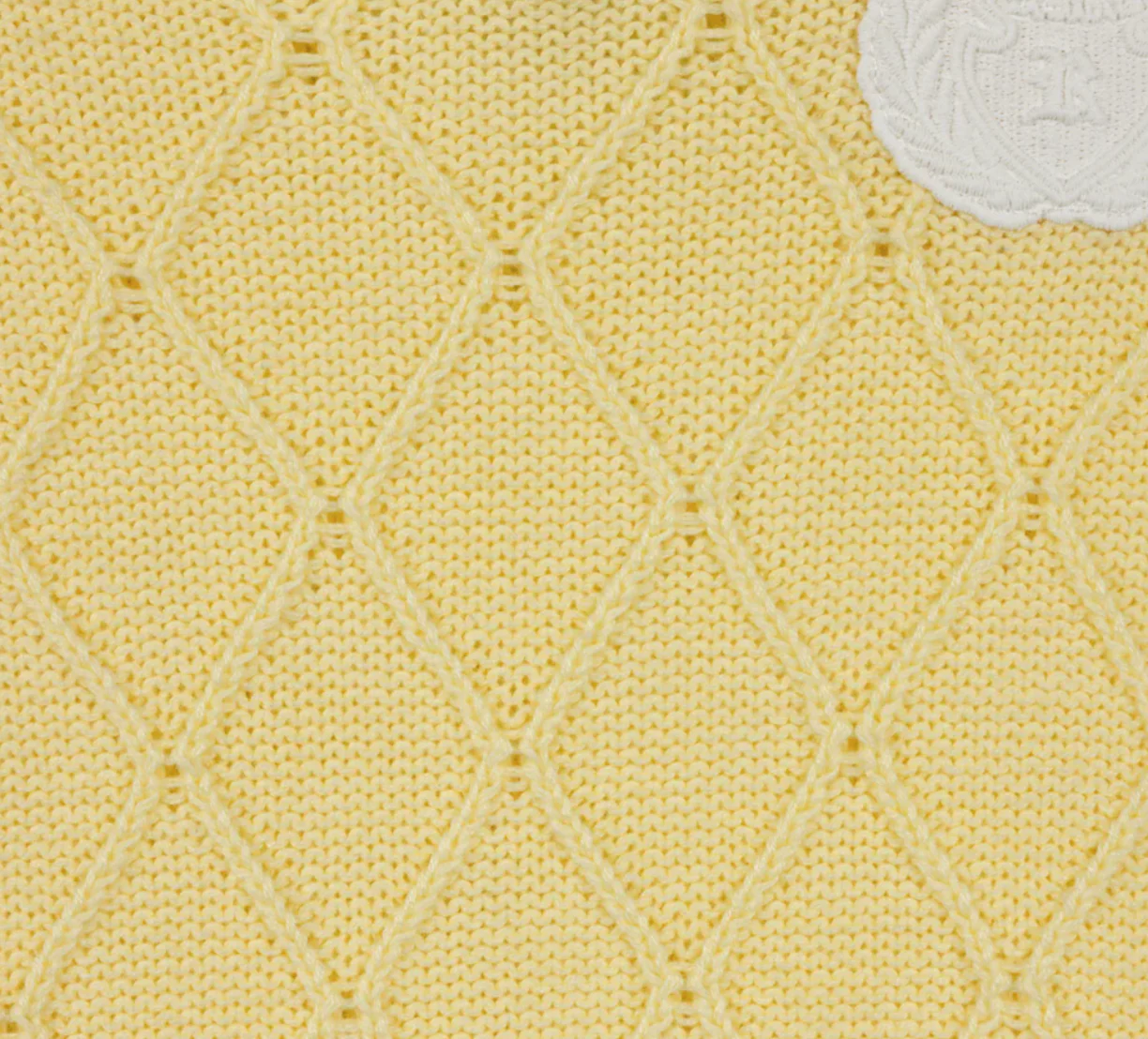 One Child Yellow Cindy Diamond Printed Collared Sweater - Image 2