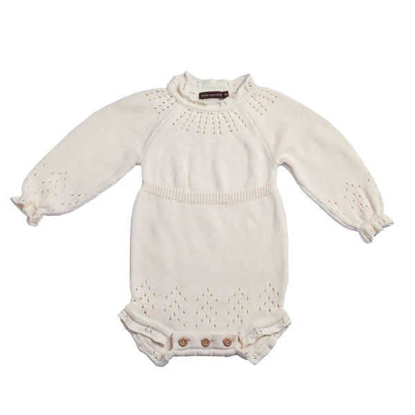 Orange Dimanche Girl Knit Romper