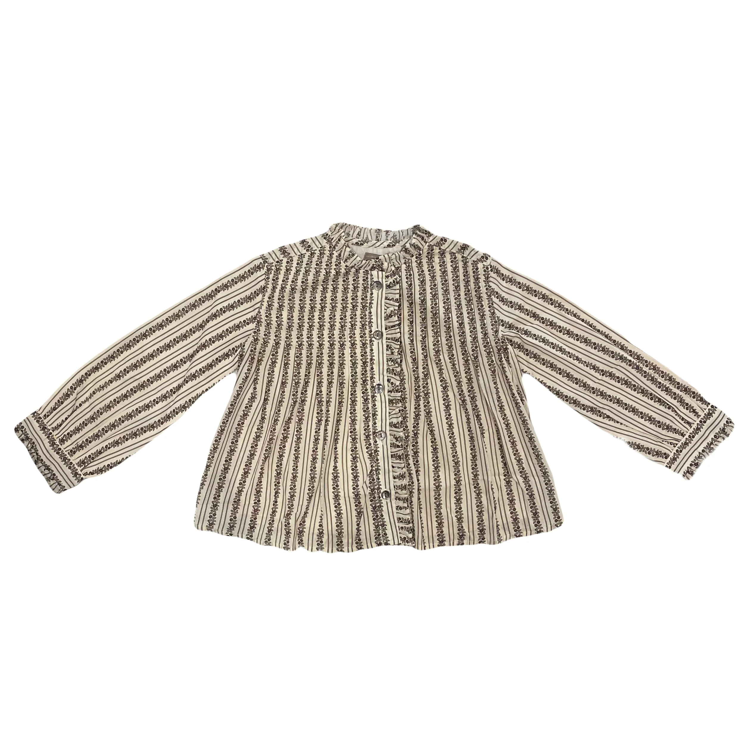 Orange Dimanche Flower Printed Blouse - Image 2