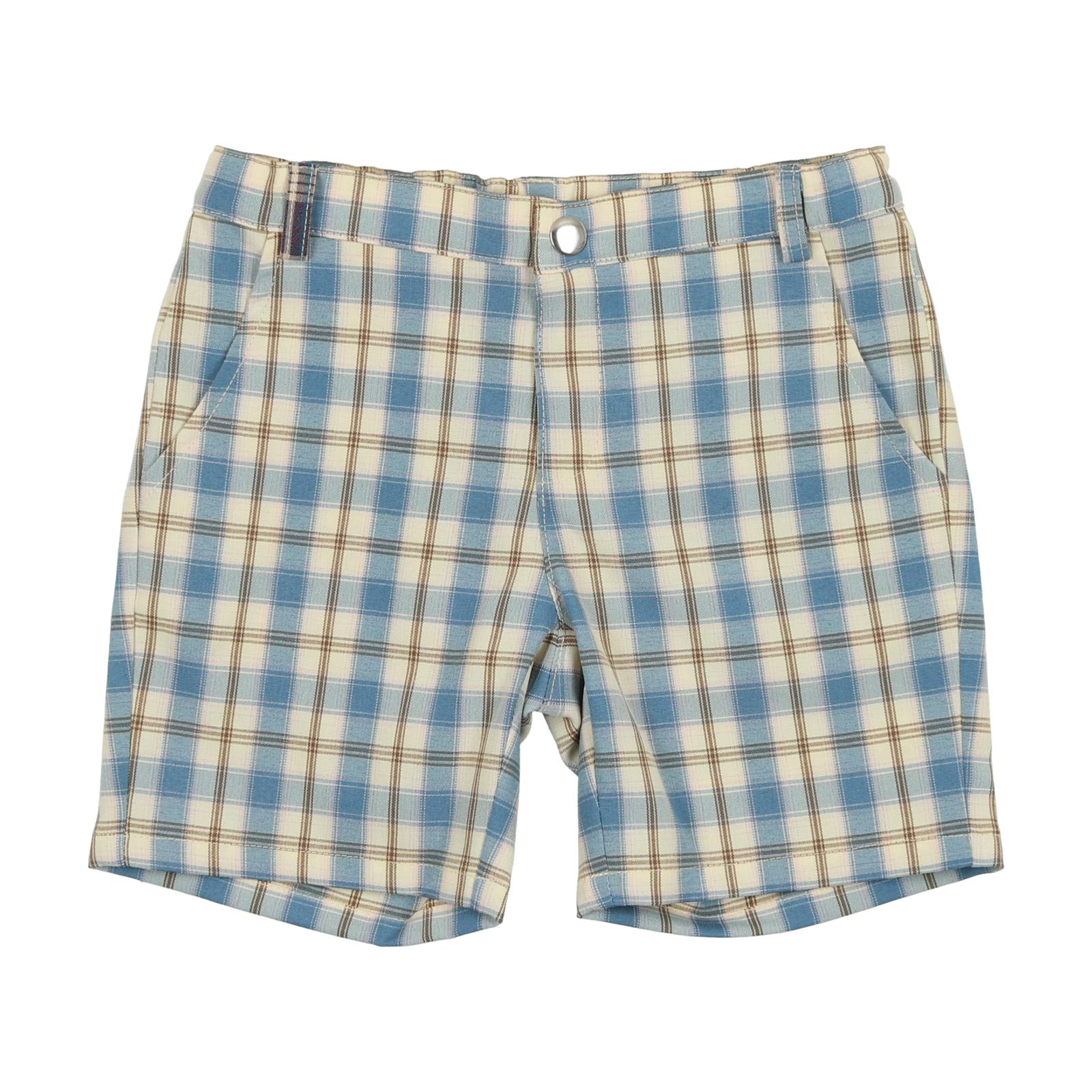 Panther Indigo Plaid shorts