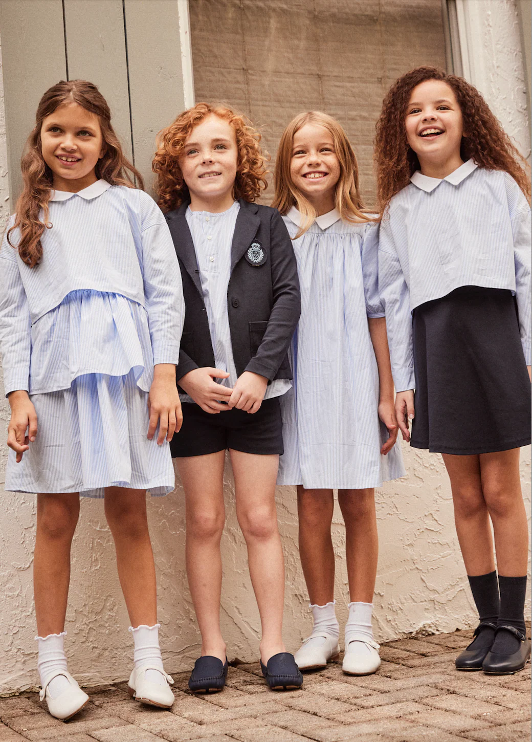 Little Parni Blue Stripe Girl's Shirt (K402) - Image 3