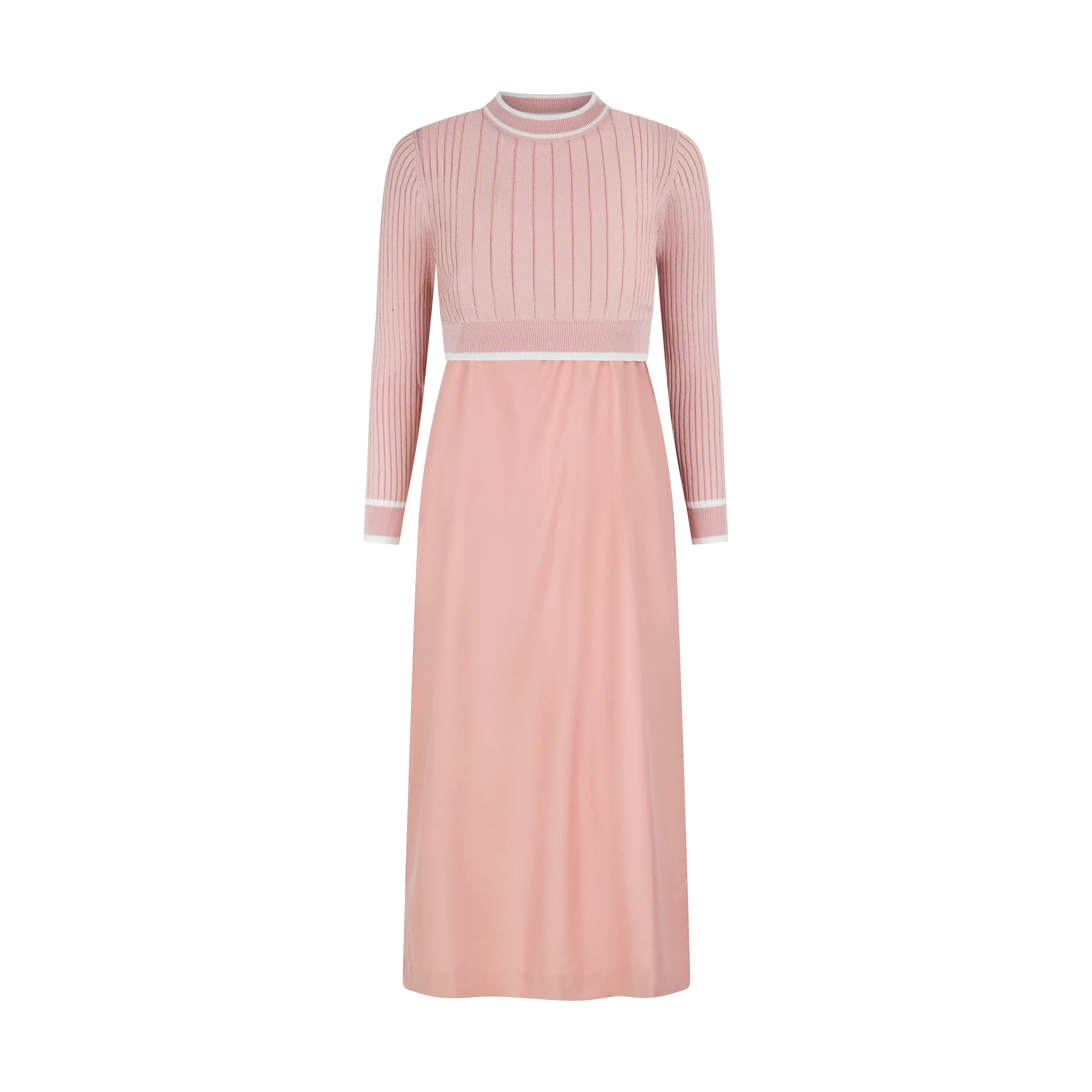 Pashmini Coral Grace Ribbed Knit Overlay Set