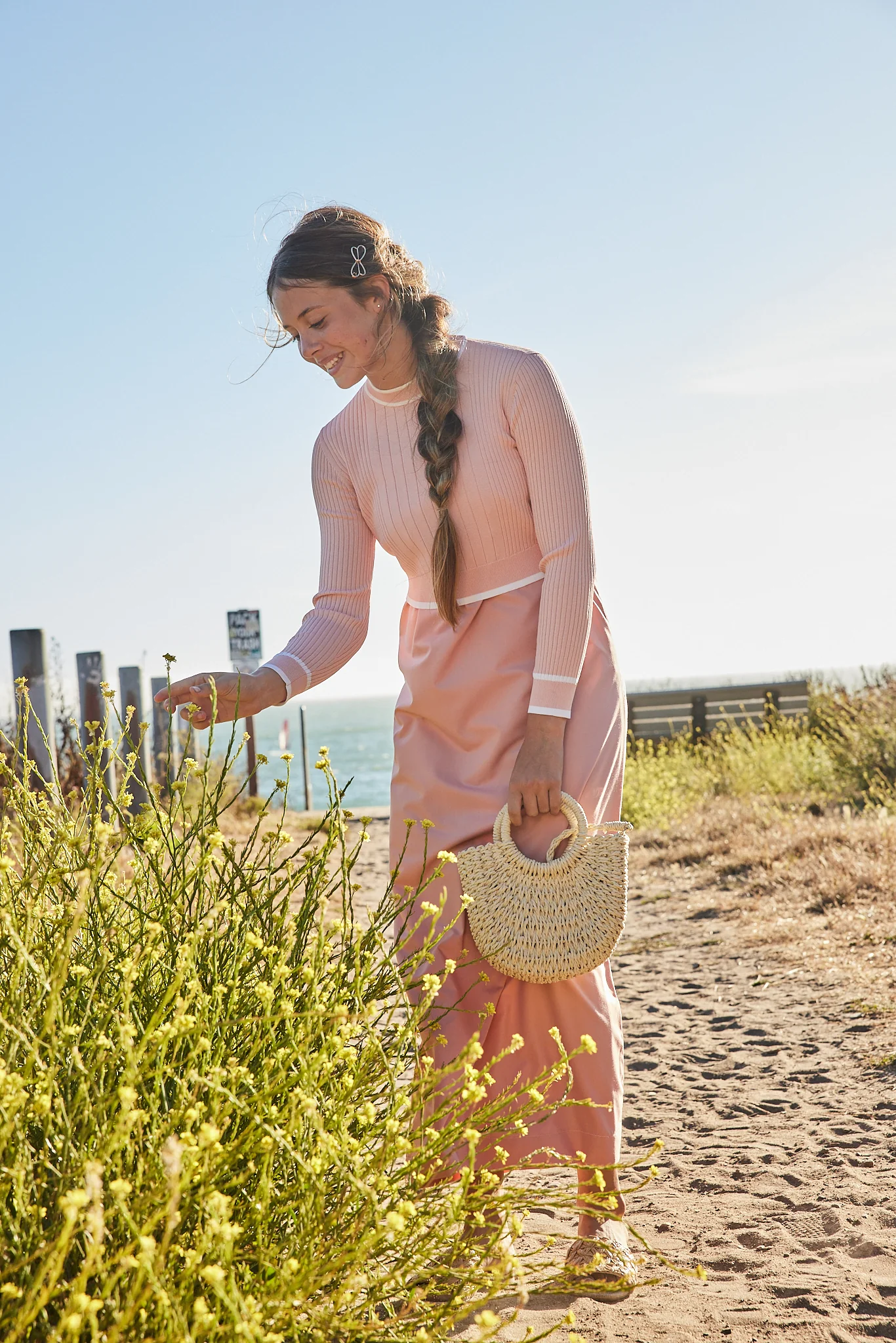 Pashmini Coral Grace Ribbed Knit Overlay Set - Image 3