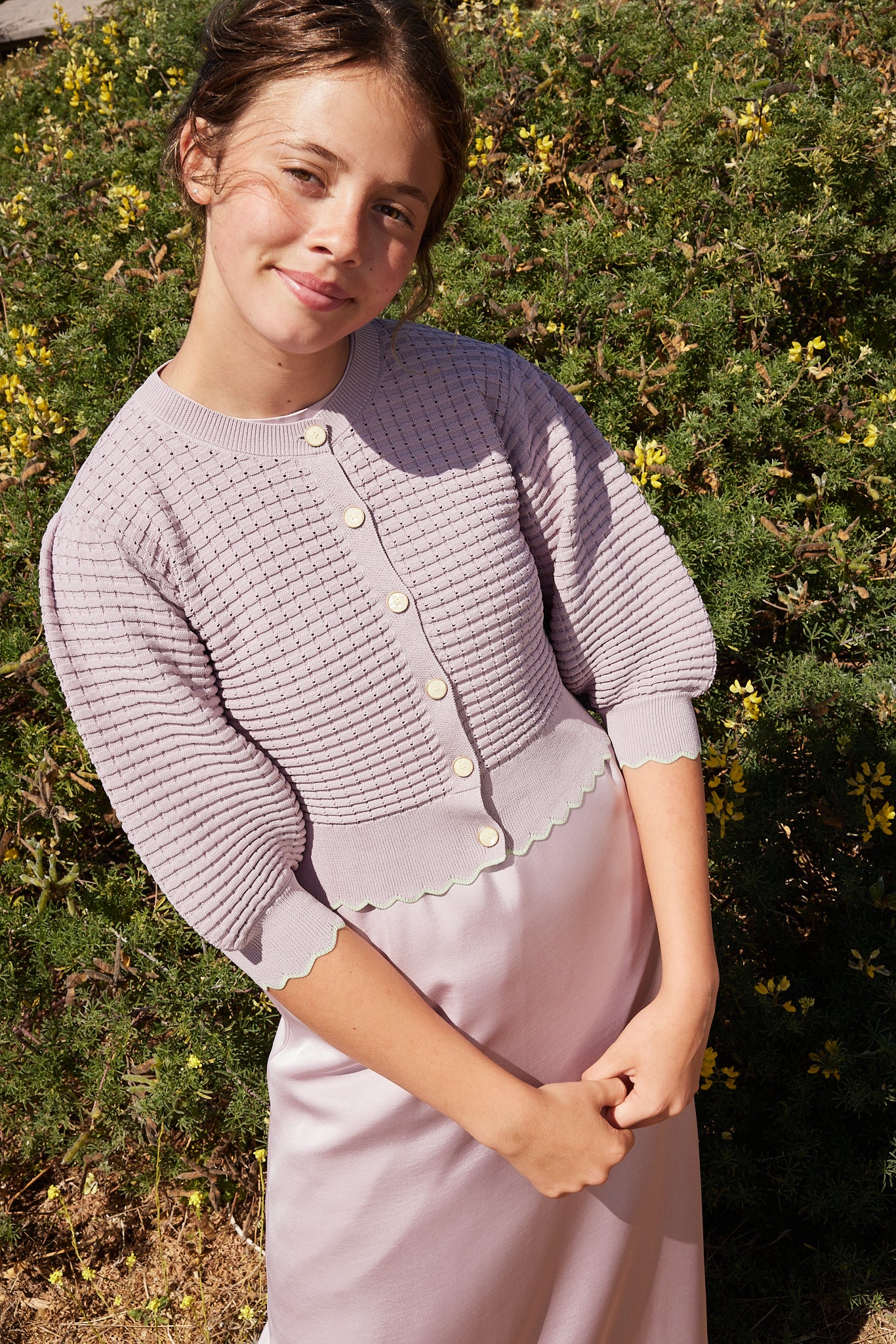 Pashmini Lavender Abigail Scalloped Cardigan Maxi - Image 4