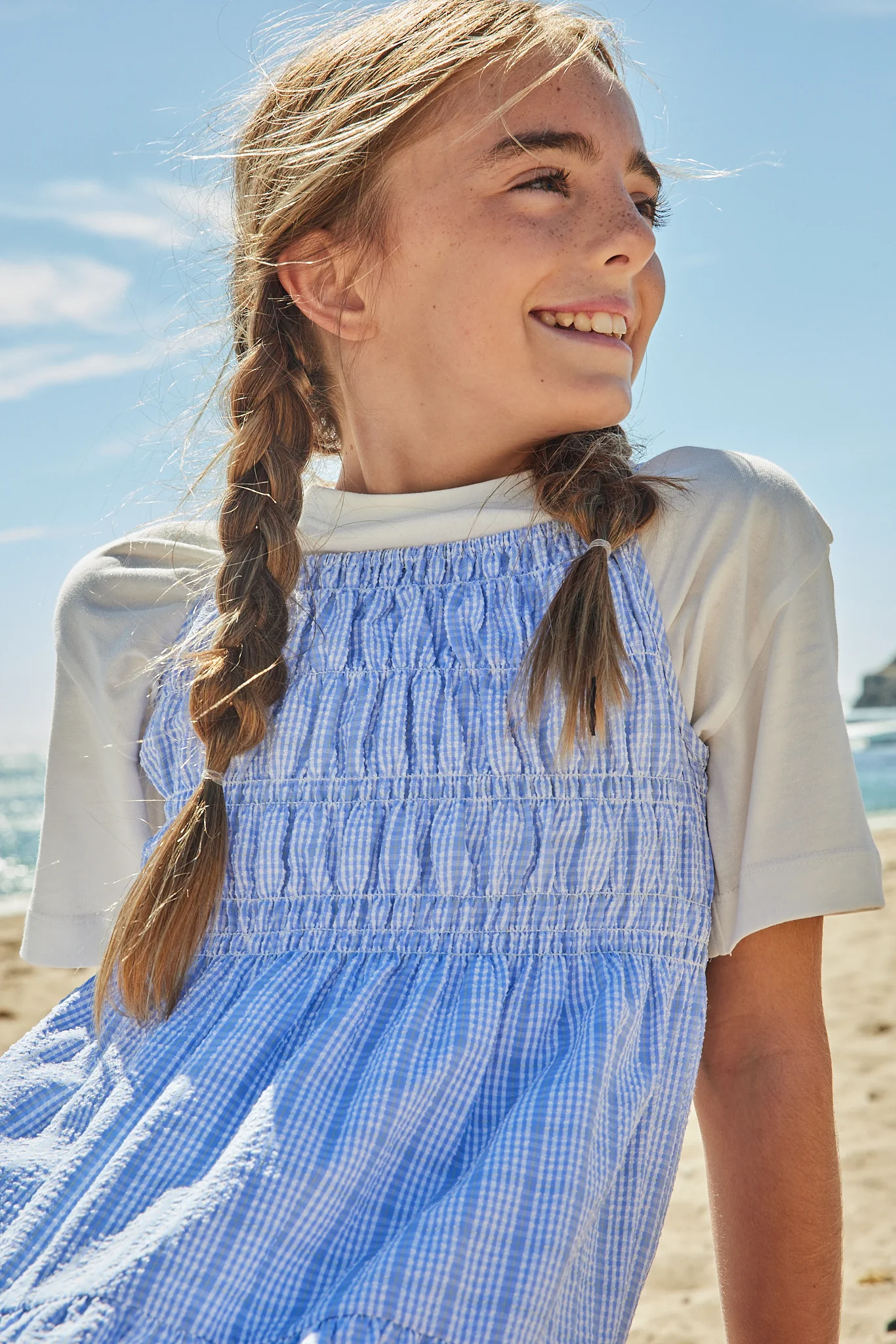 Pashmini Light Blue Bella Searsucker Jumper - Image 3