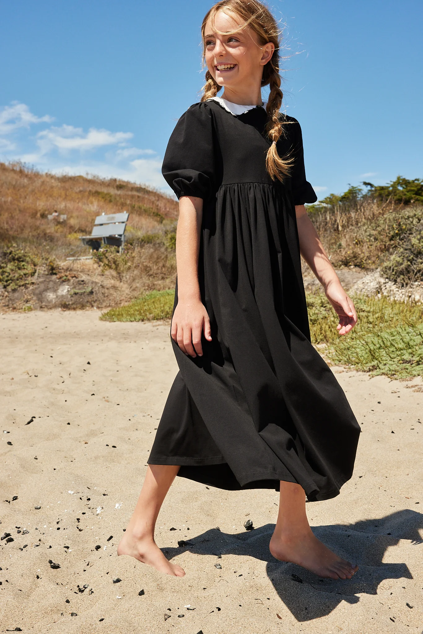 Pashmini Short Sleeve Madison Contrast Collar Maxi - Image 2