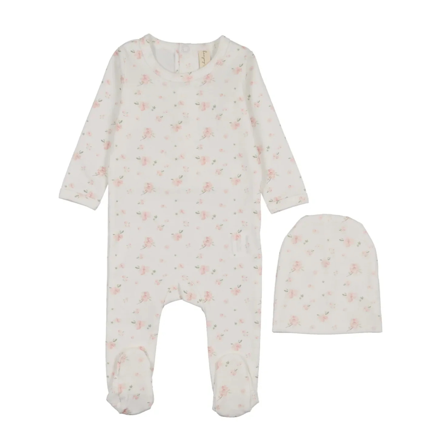 Bonjoy Patterned Fruit Footie Set - Whimsical Pink Berry