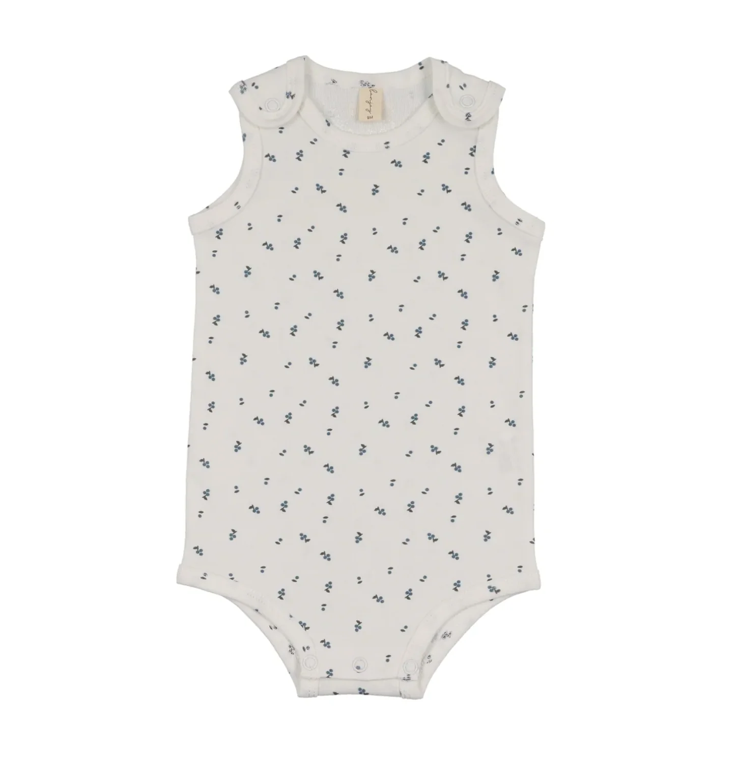 Bonjoy Patterned Fruit Shorts Romper - Blueberry