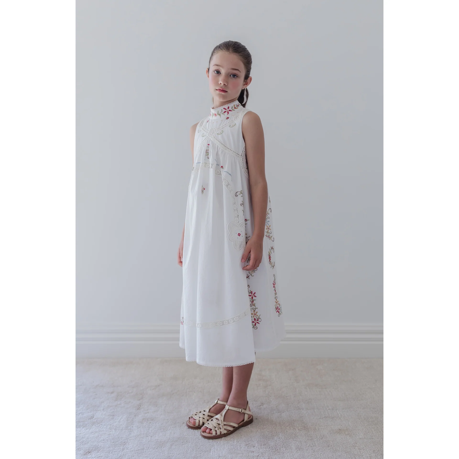 Petite Amalie Cross Stitch Sleeveless Dress