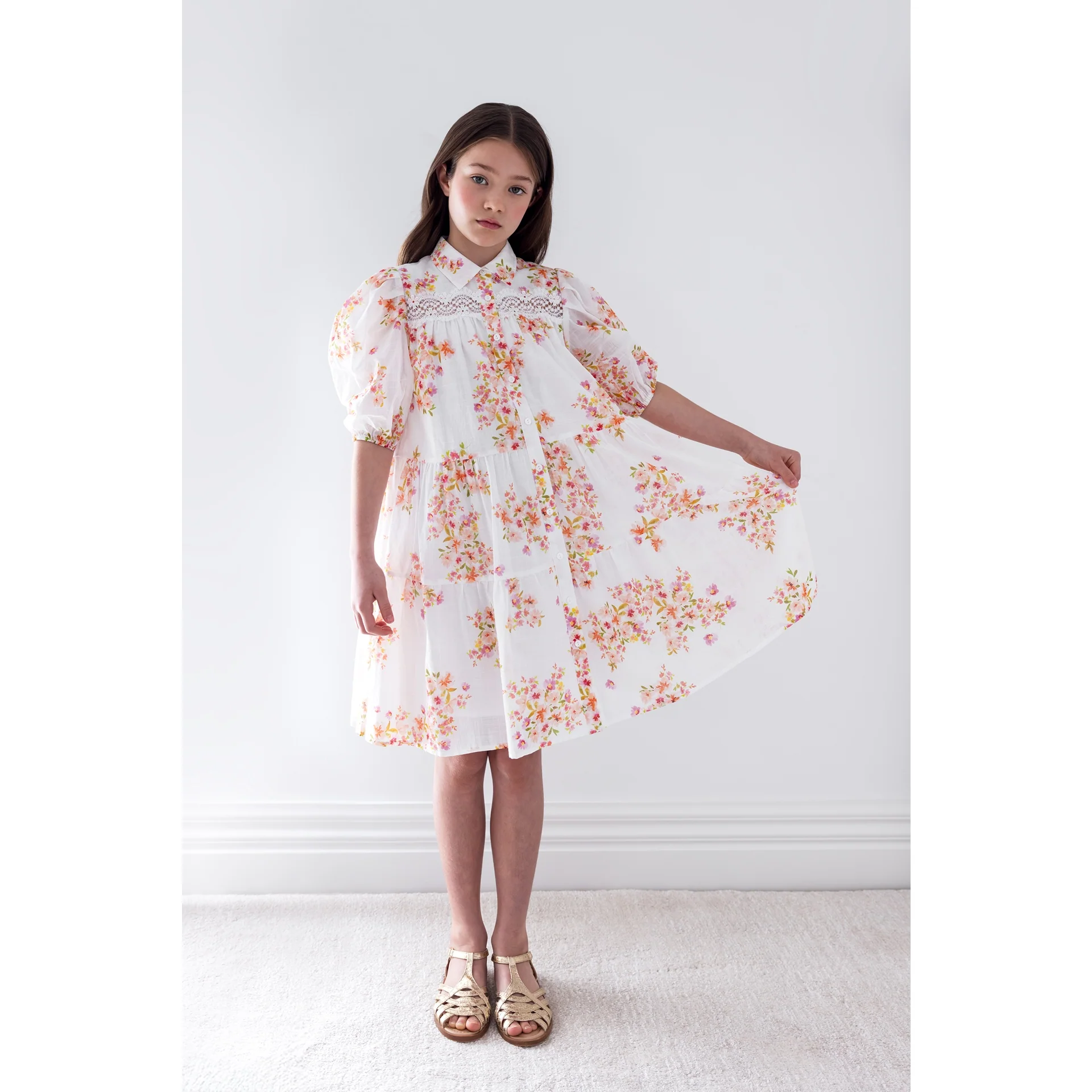 Petite Amalie Ditsy Print Shirt Dress (1446)
