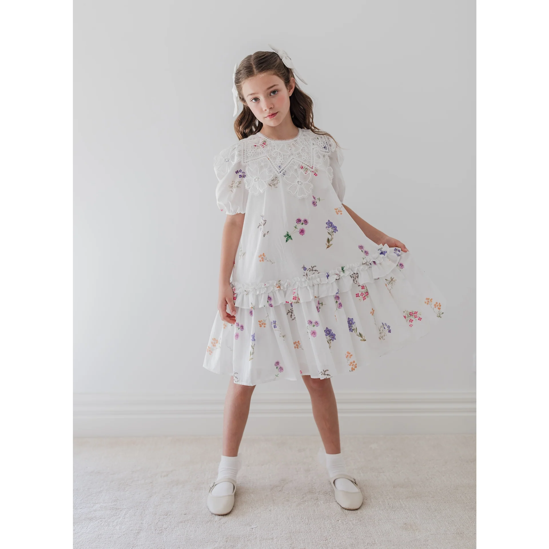 Petite Amalie Floral Sketch Collar Dress (1402) - Image 2