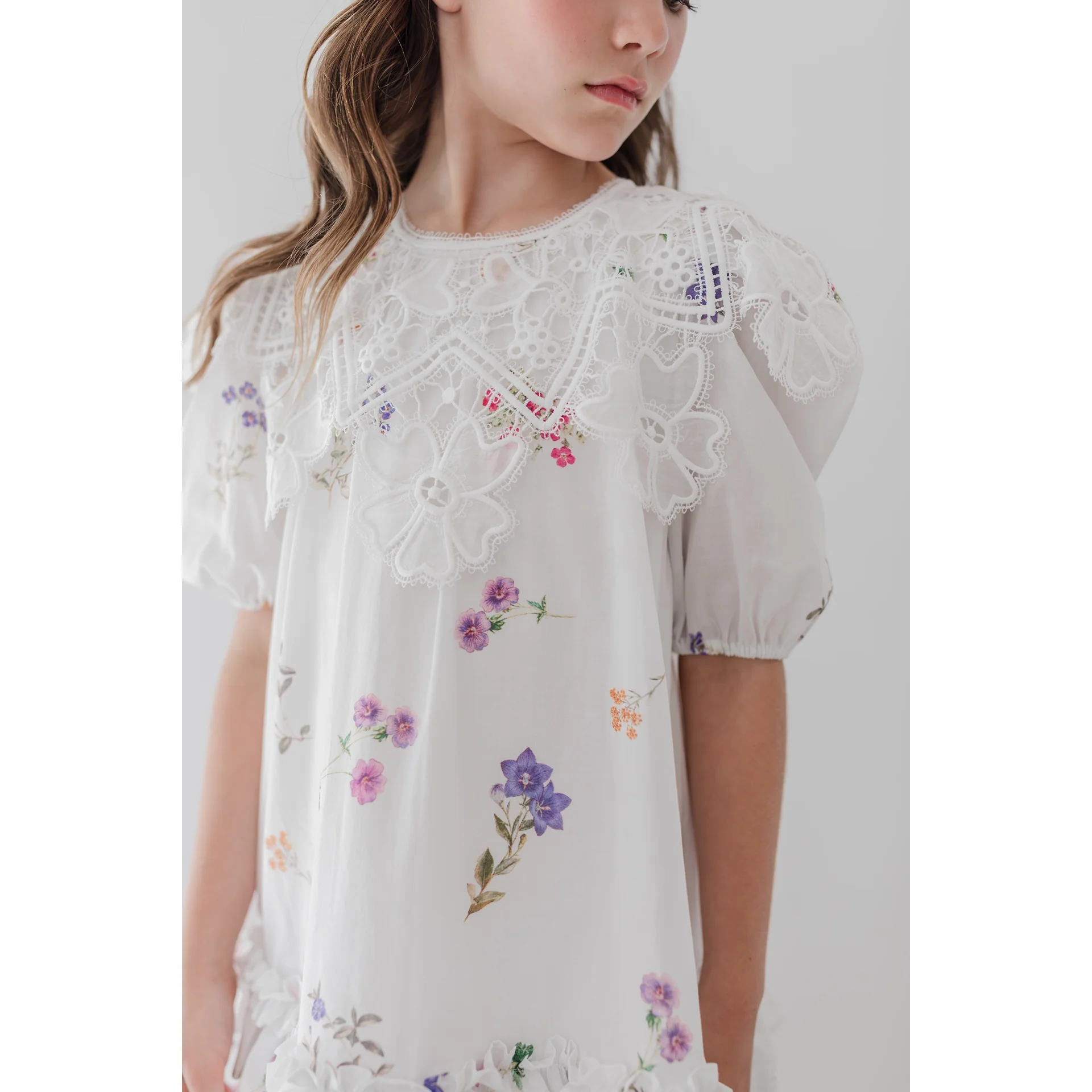 Petite Amalie Floral Sketch Collar Dress (1402) - Image 4