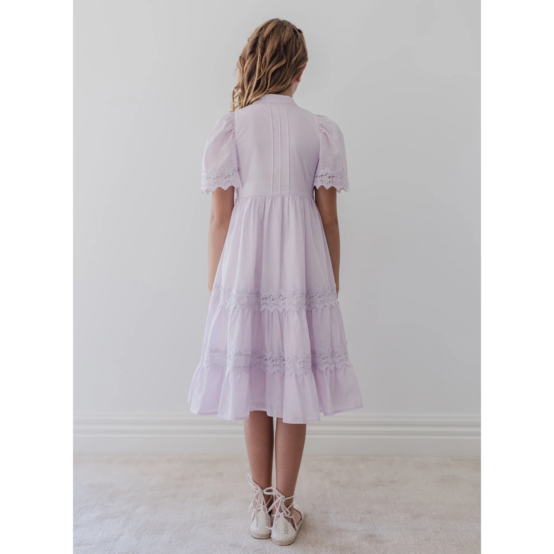Petite Amalie Lilac Lace Shirt Dress (1428) - Image 4