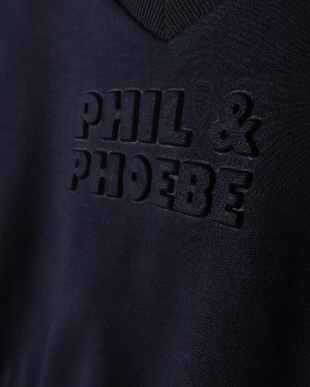 Phil and Phoebe Navy Davis Embossed Vest - Image 2