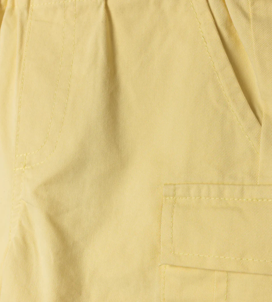 Phil and Phoebe Yellow Micro Pocket Denim Shorts - Image 2