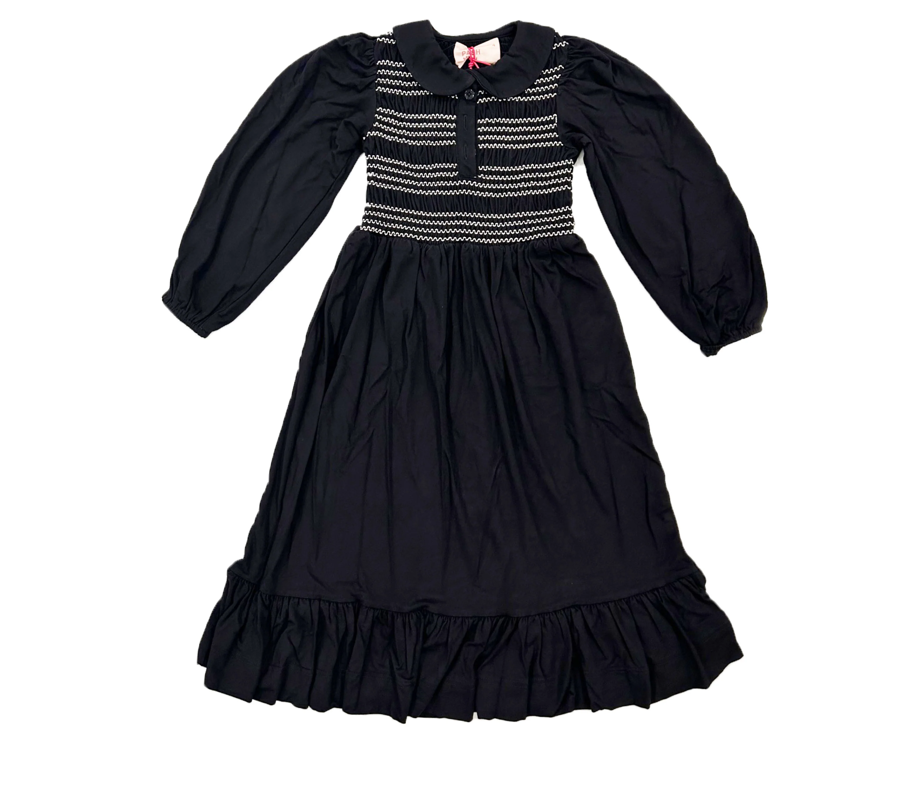 Pashmini Black Harper Stitched Smocked Maxi - Image 2
