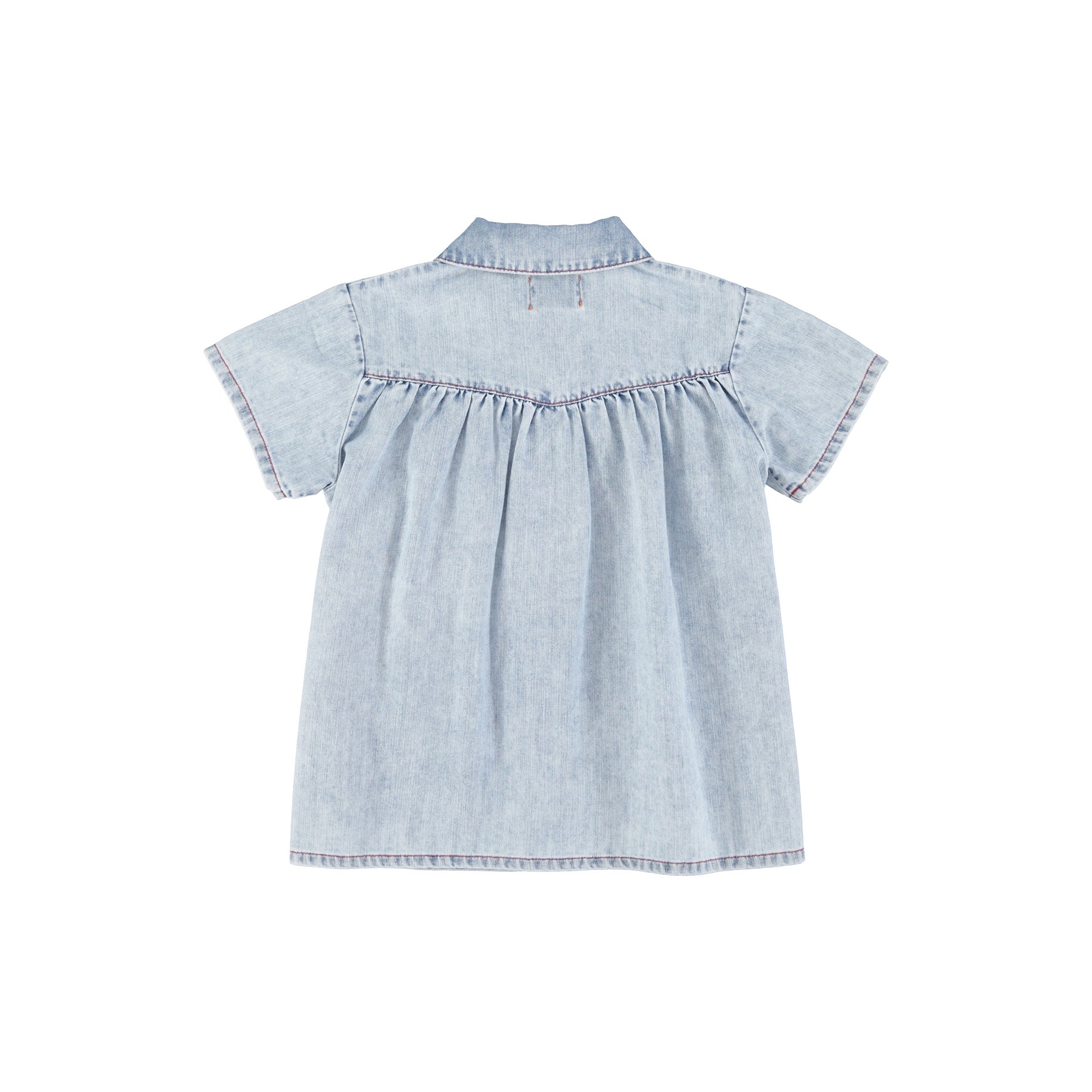 Piupiuchick Blue Light Denim Short Dress - Image 2